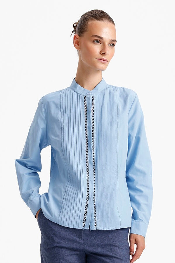 Standard Cut Ribbed Cotton Shirt