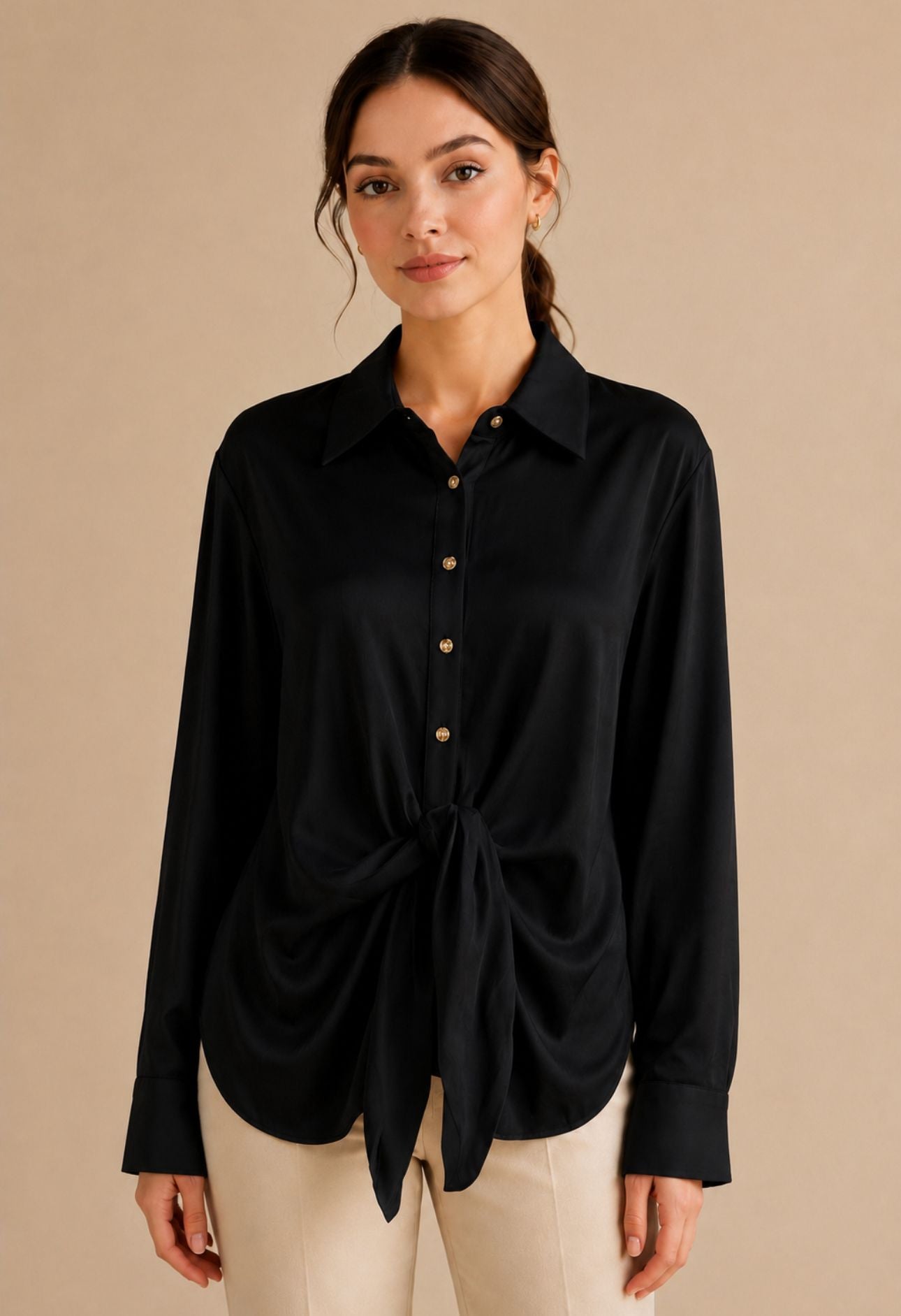 Front Tie Elegant Shirt