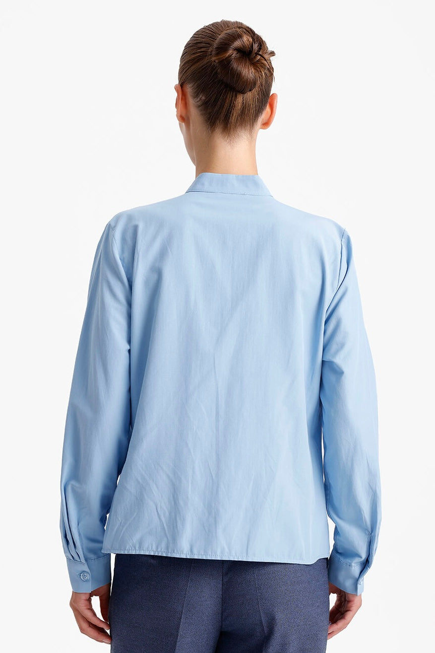 Standard Cut Ribbed Cotton Shirt