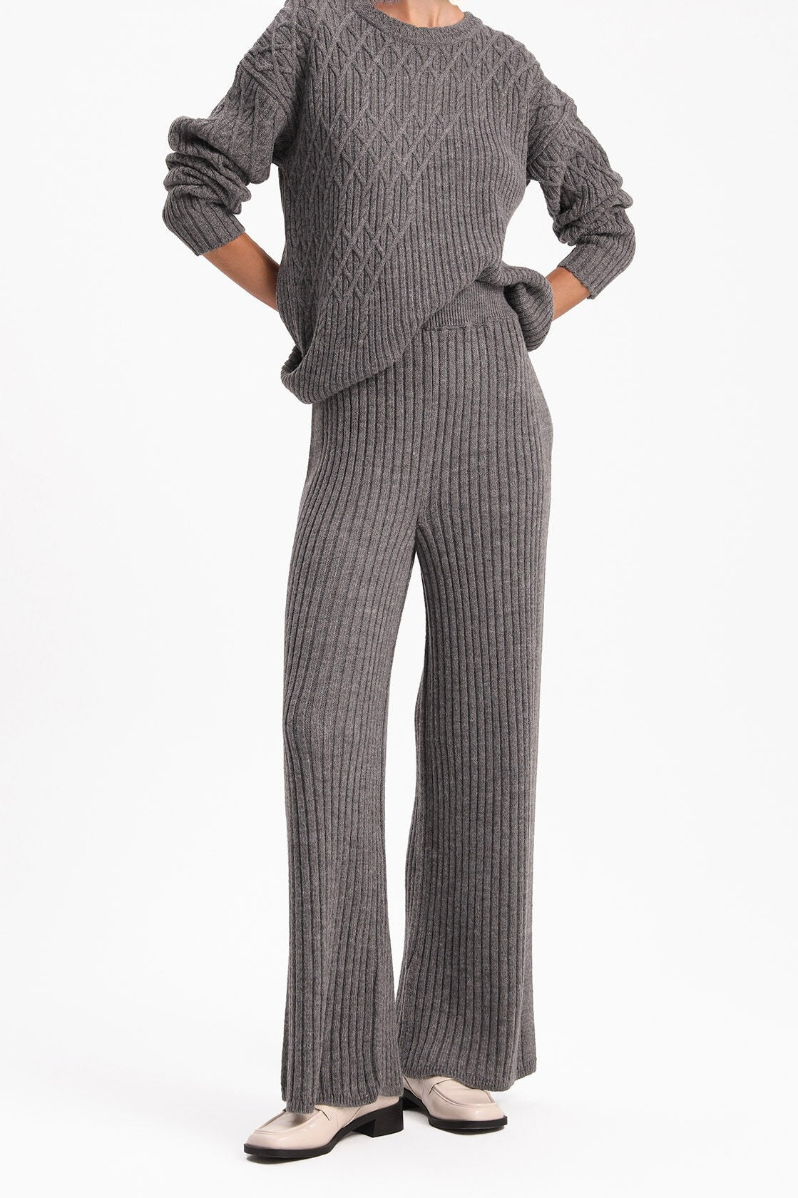 Patterned Knitted Suit