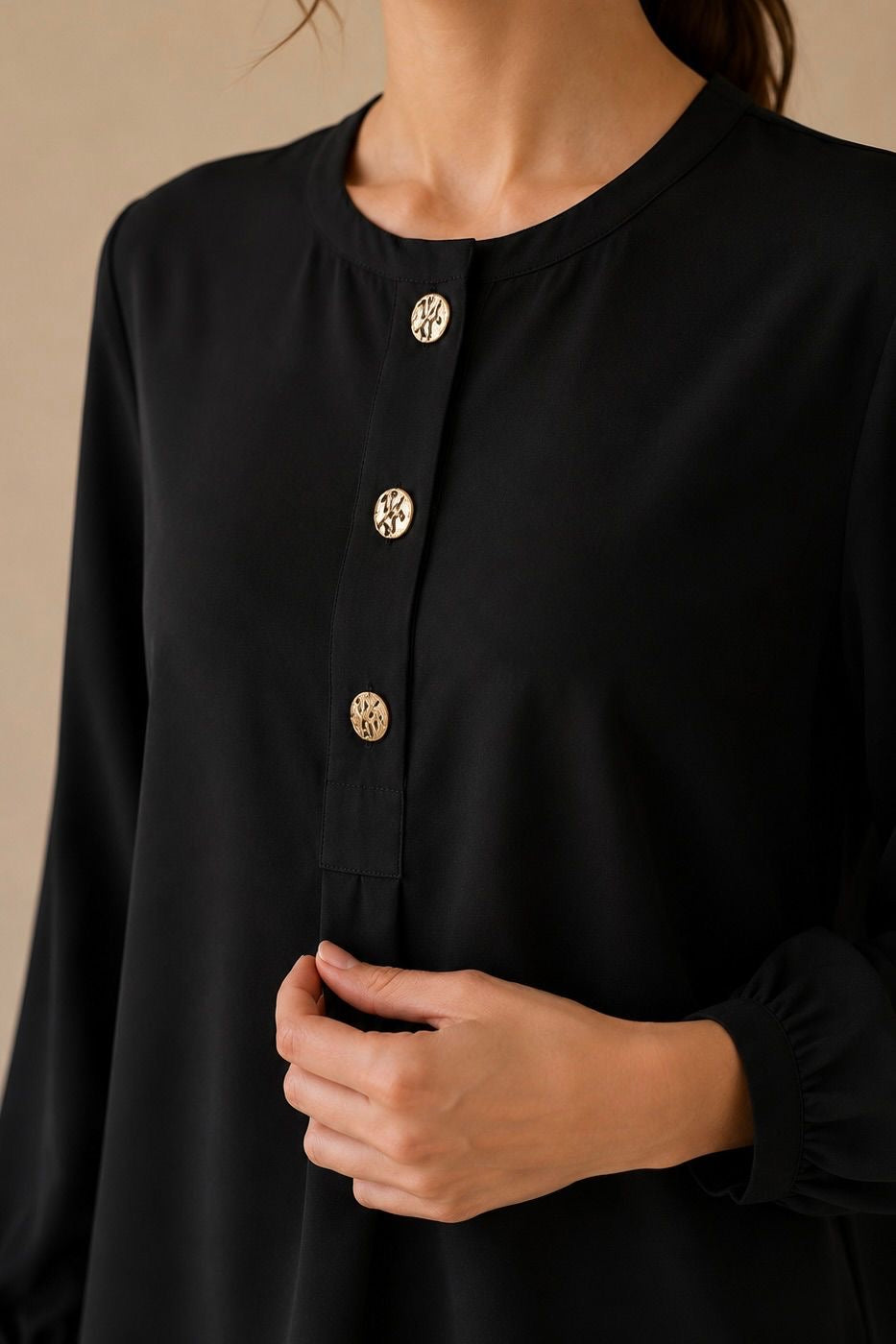 Button Detail Blouse
