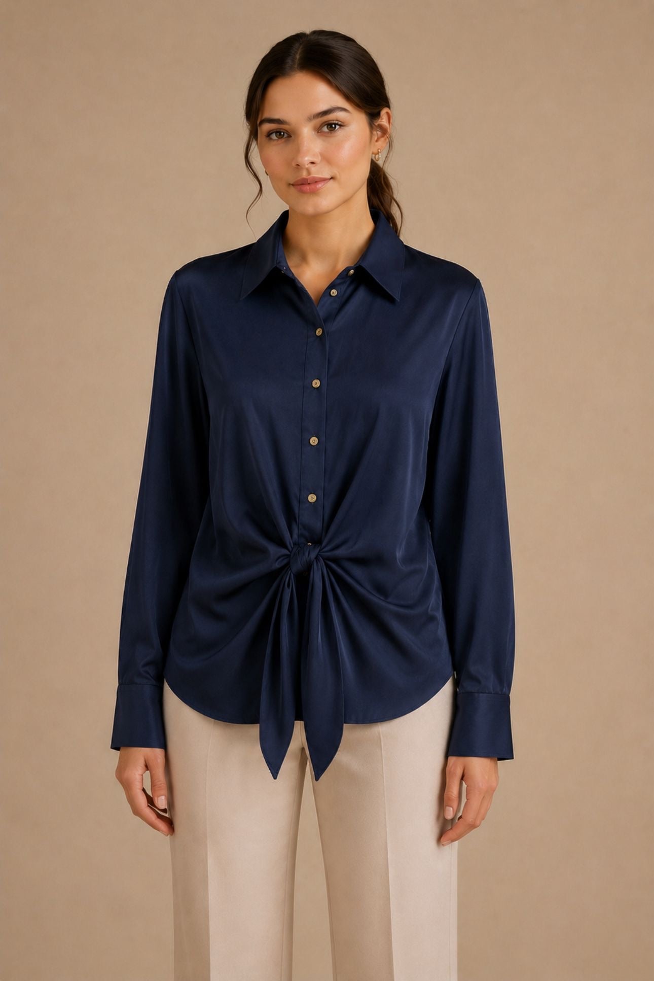 Front Tie Elegant Shirt