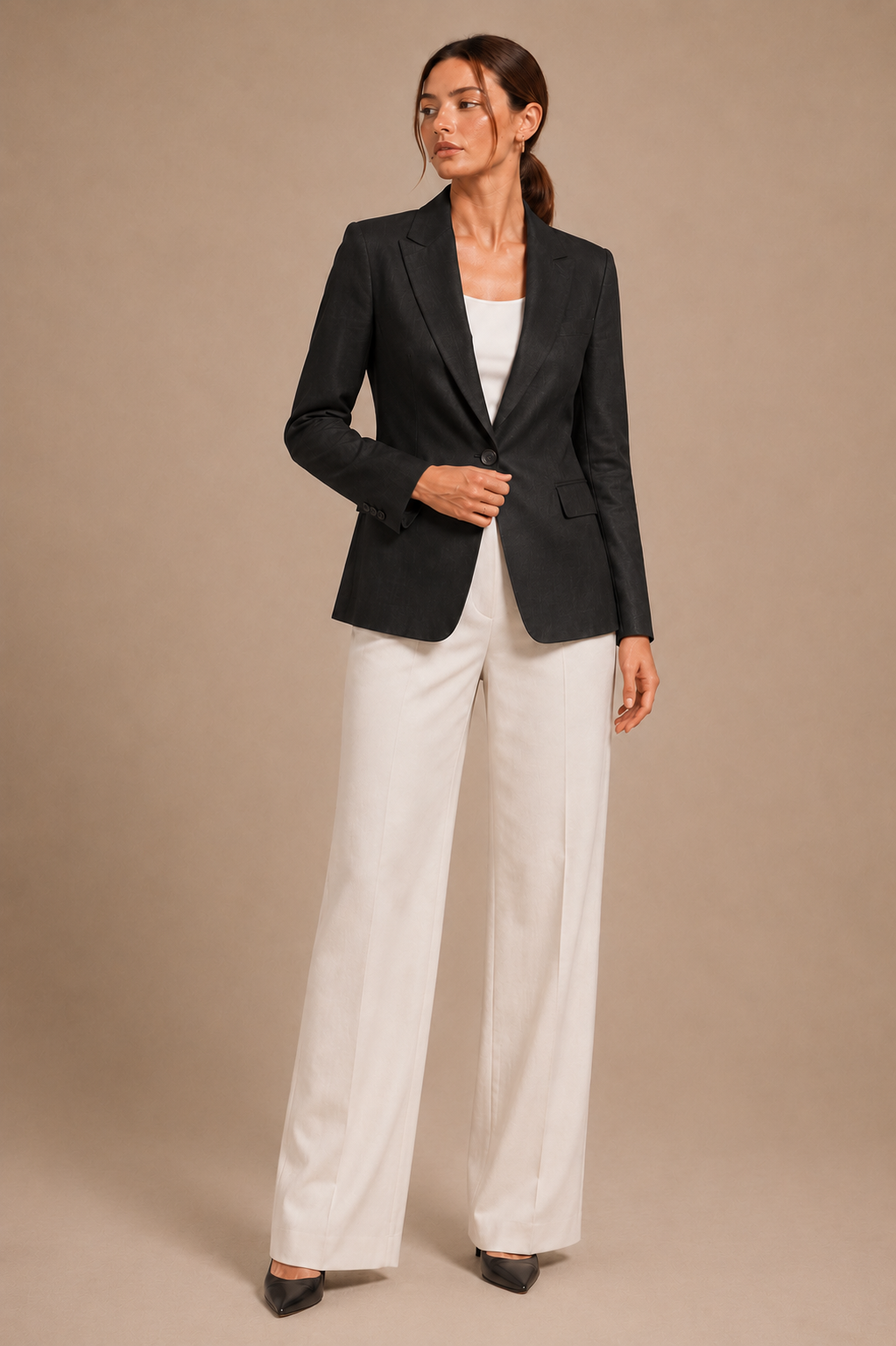 Smart Casual Single Button Tailored Blazer