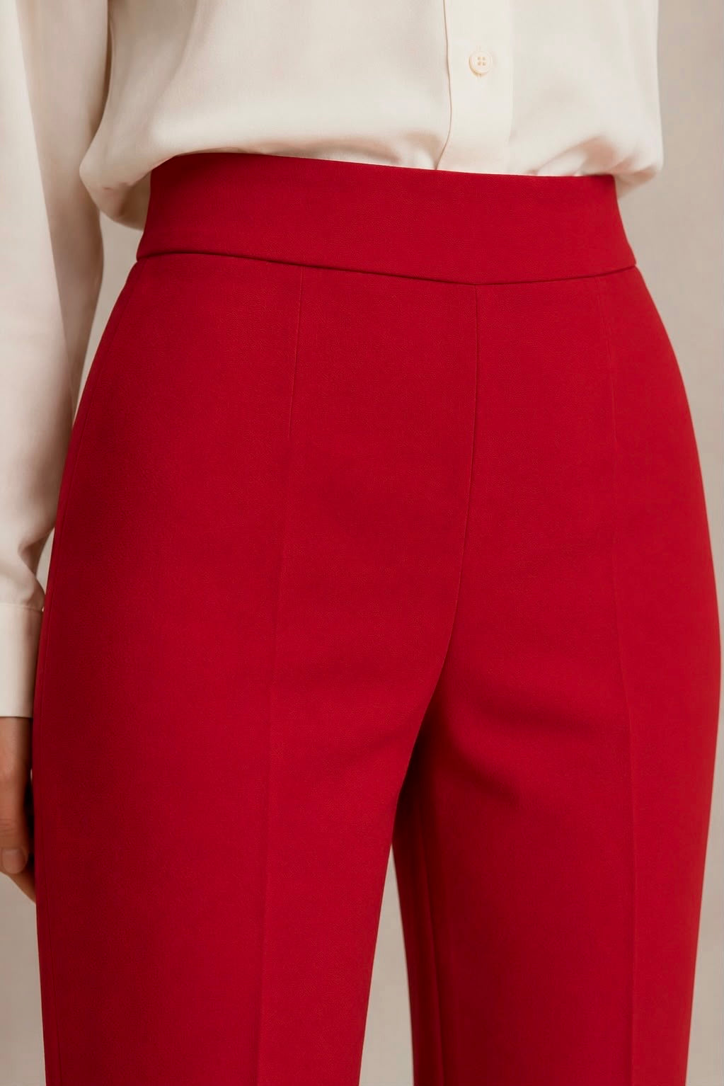 High-Waisted Tailored Pants