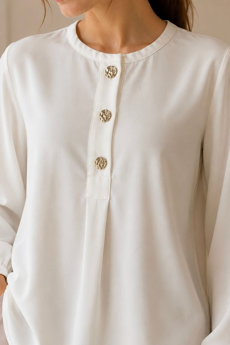 Button Detail Blouse