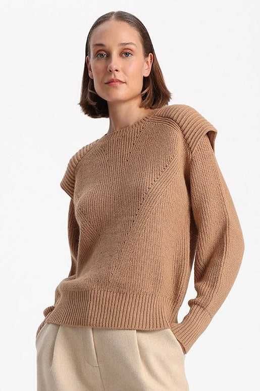 Shoulder Openwork Detailed Knitwear Sweater