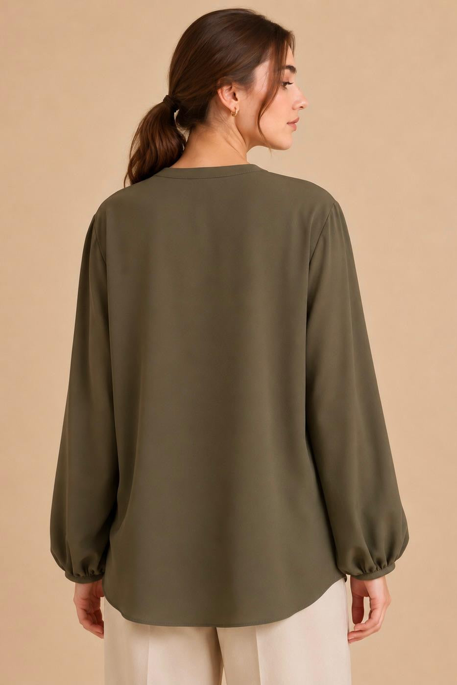 Button Detail Blouse