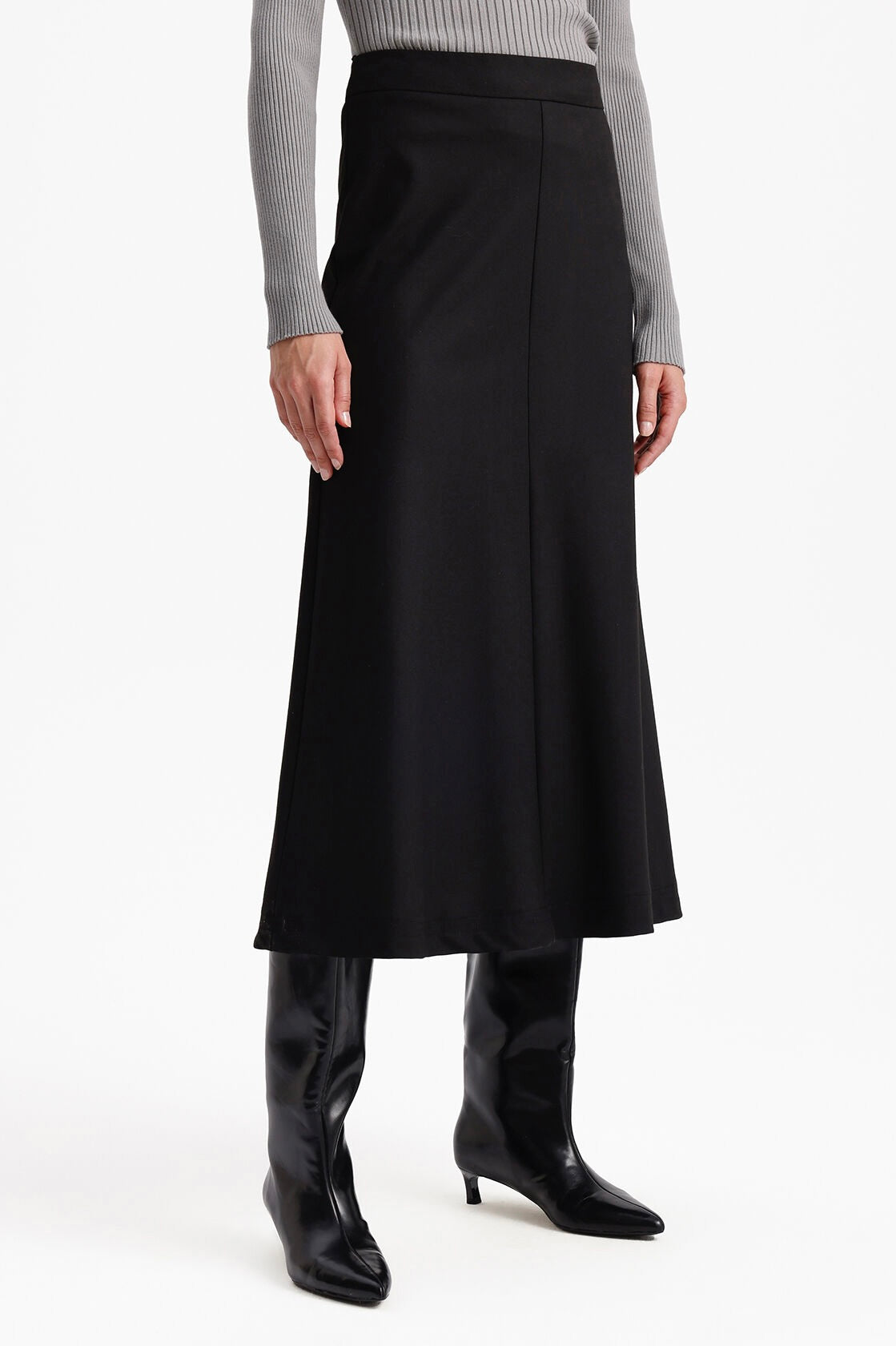 Viscose Maxi Length Bell Skirt