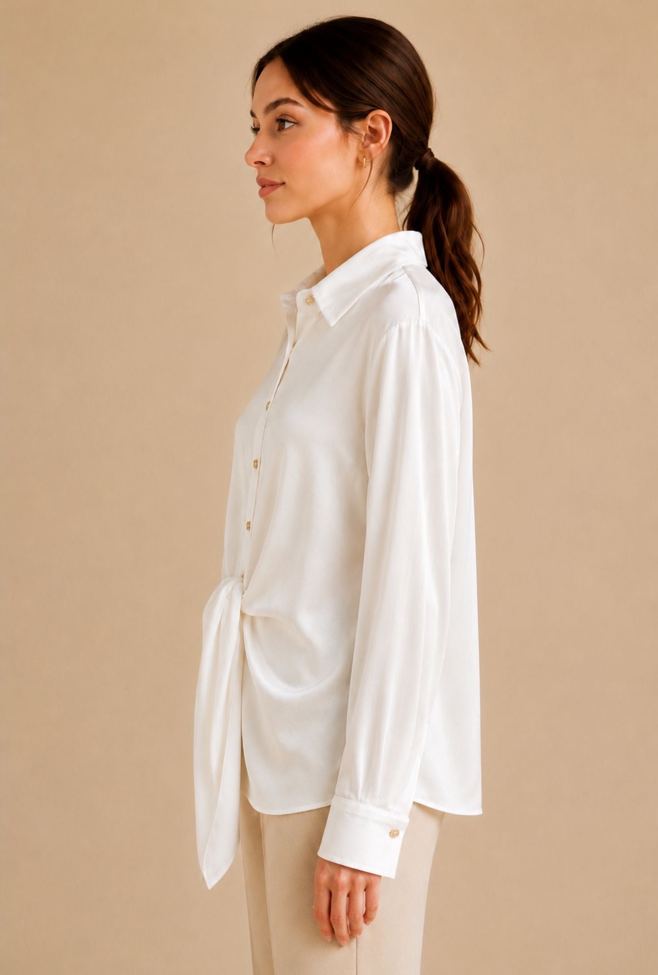 Front Tie Elegant Shirt