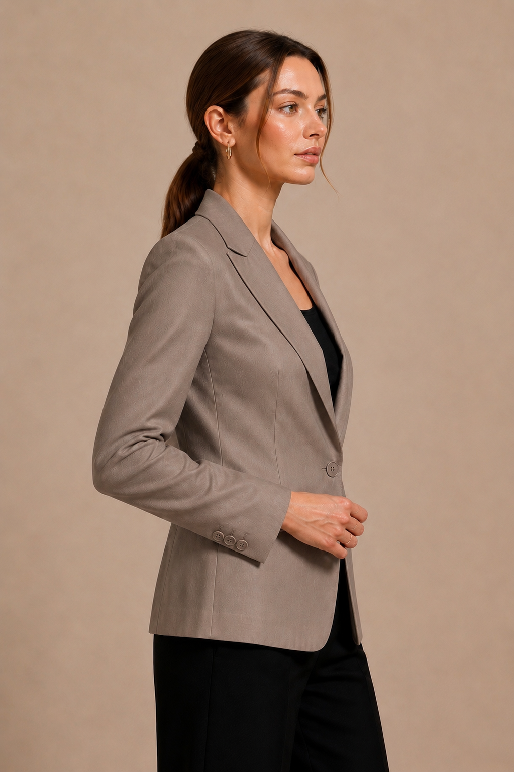 Smart Casual Single Button Tailored Blazer