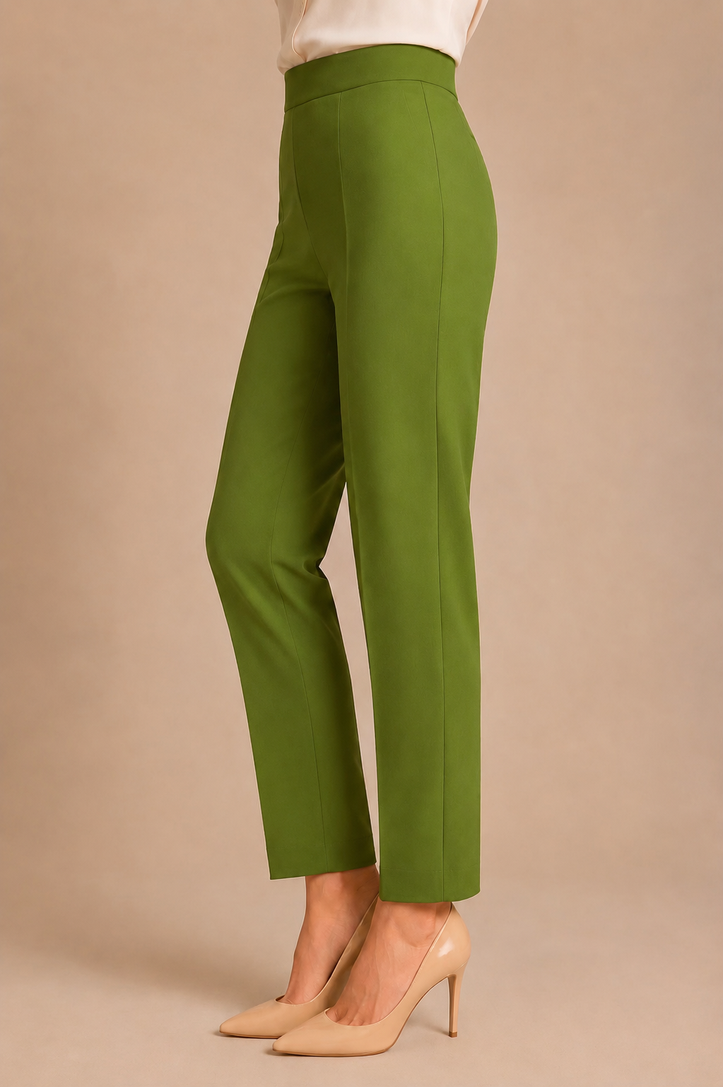 High-Waisted Tailored Pants