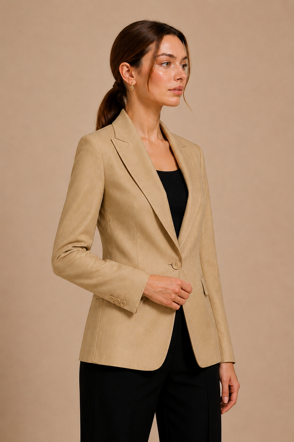 Smart Casual Single Button Tailored Blazer