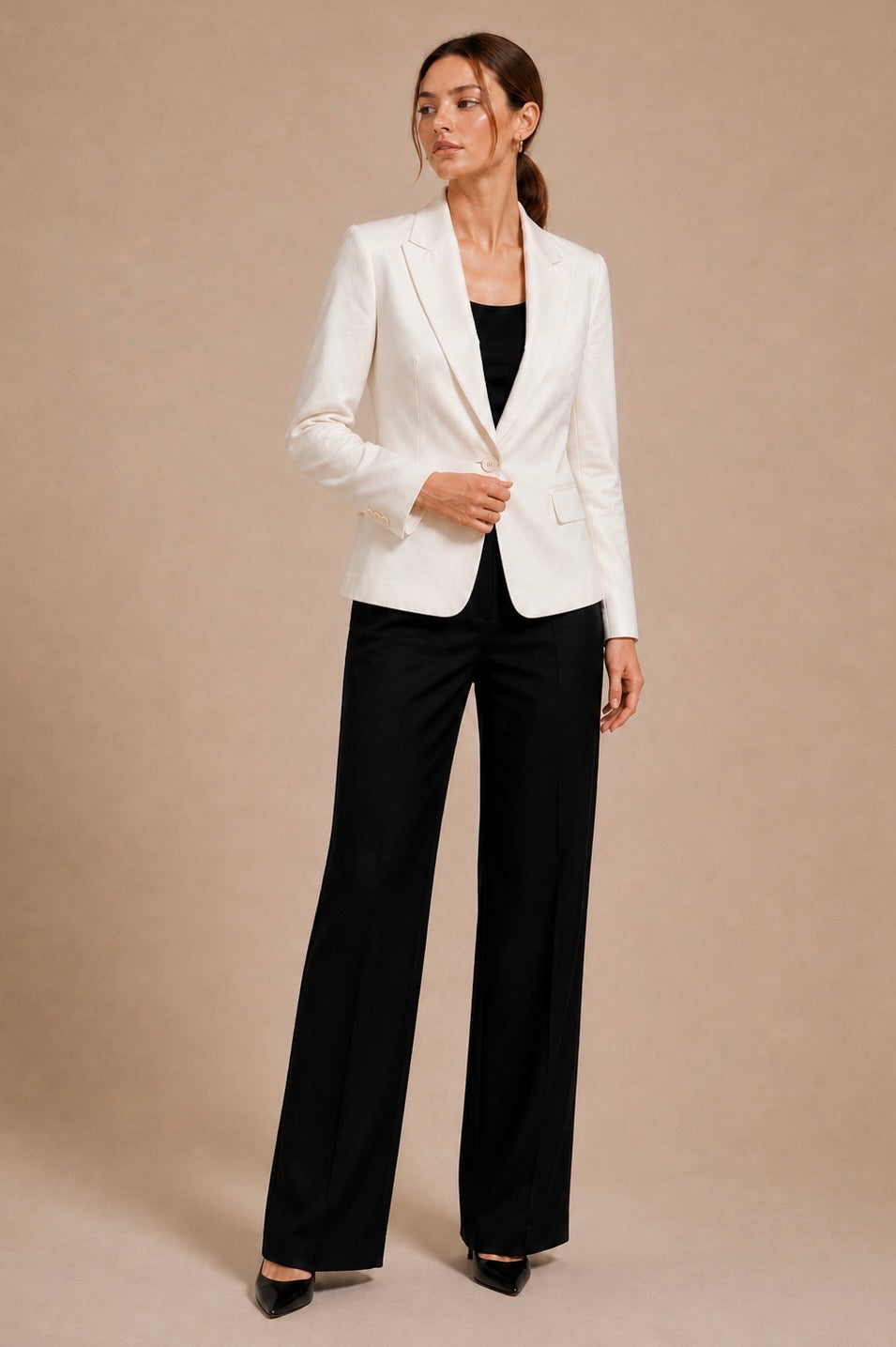 Smart Casual Single Button Tailored Blazer