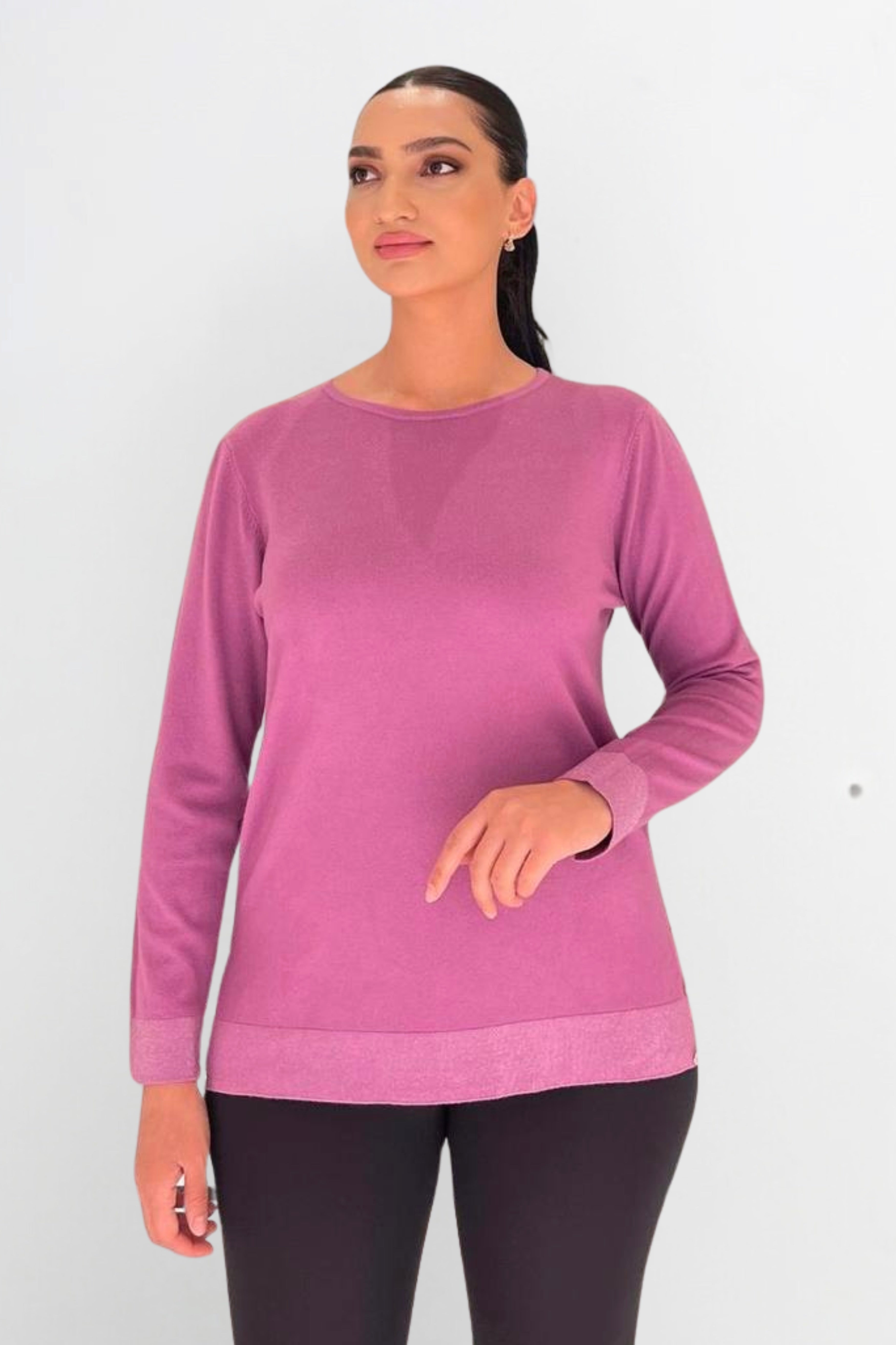 Soft Wool With Side Slit Blouse