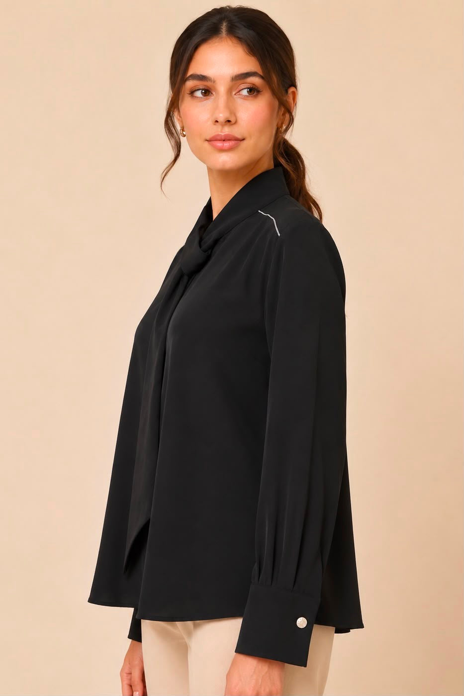 Elegant Neck Tie Blouse