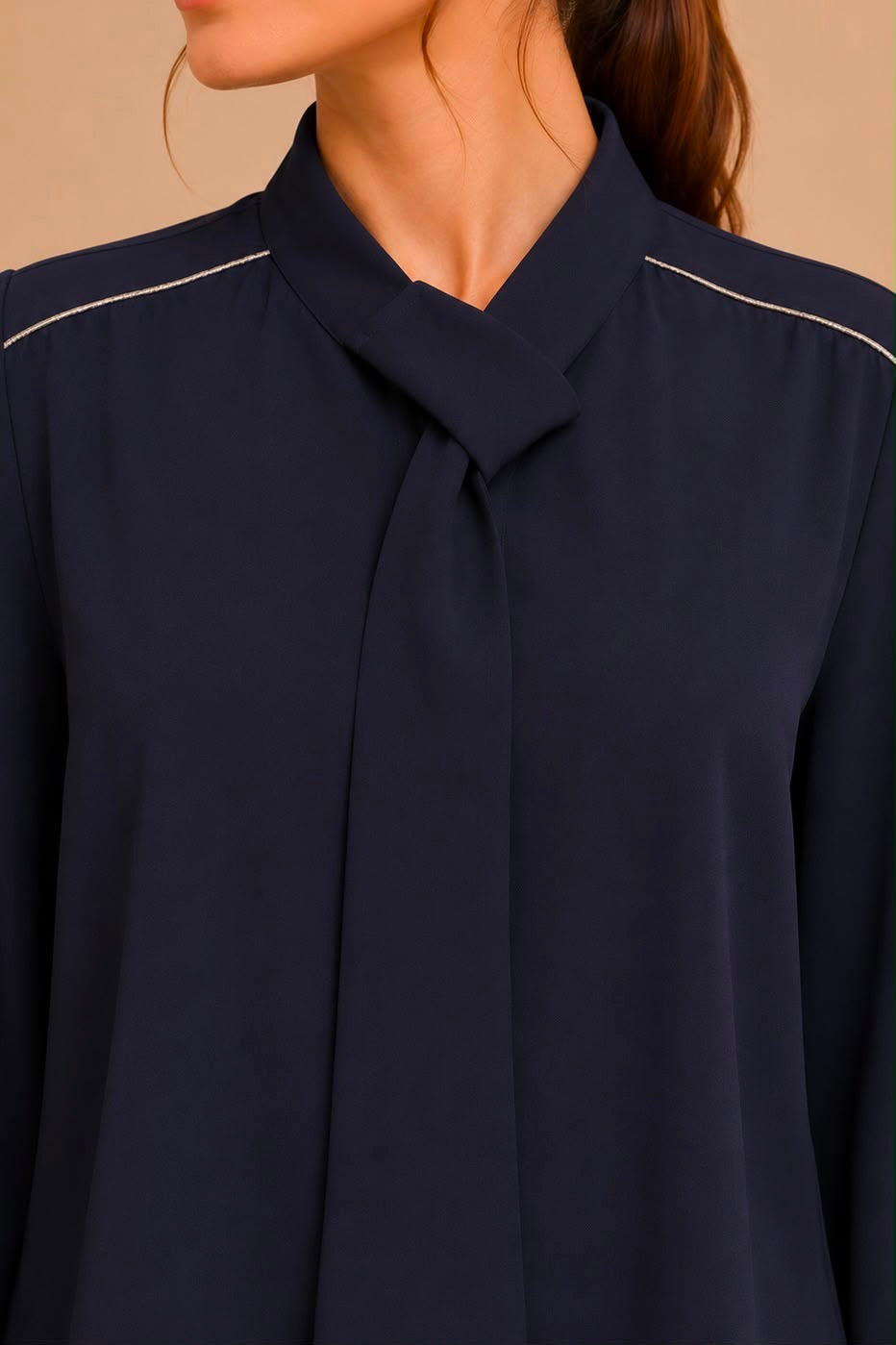 Elegant Neck Tie Blouse
