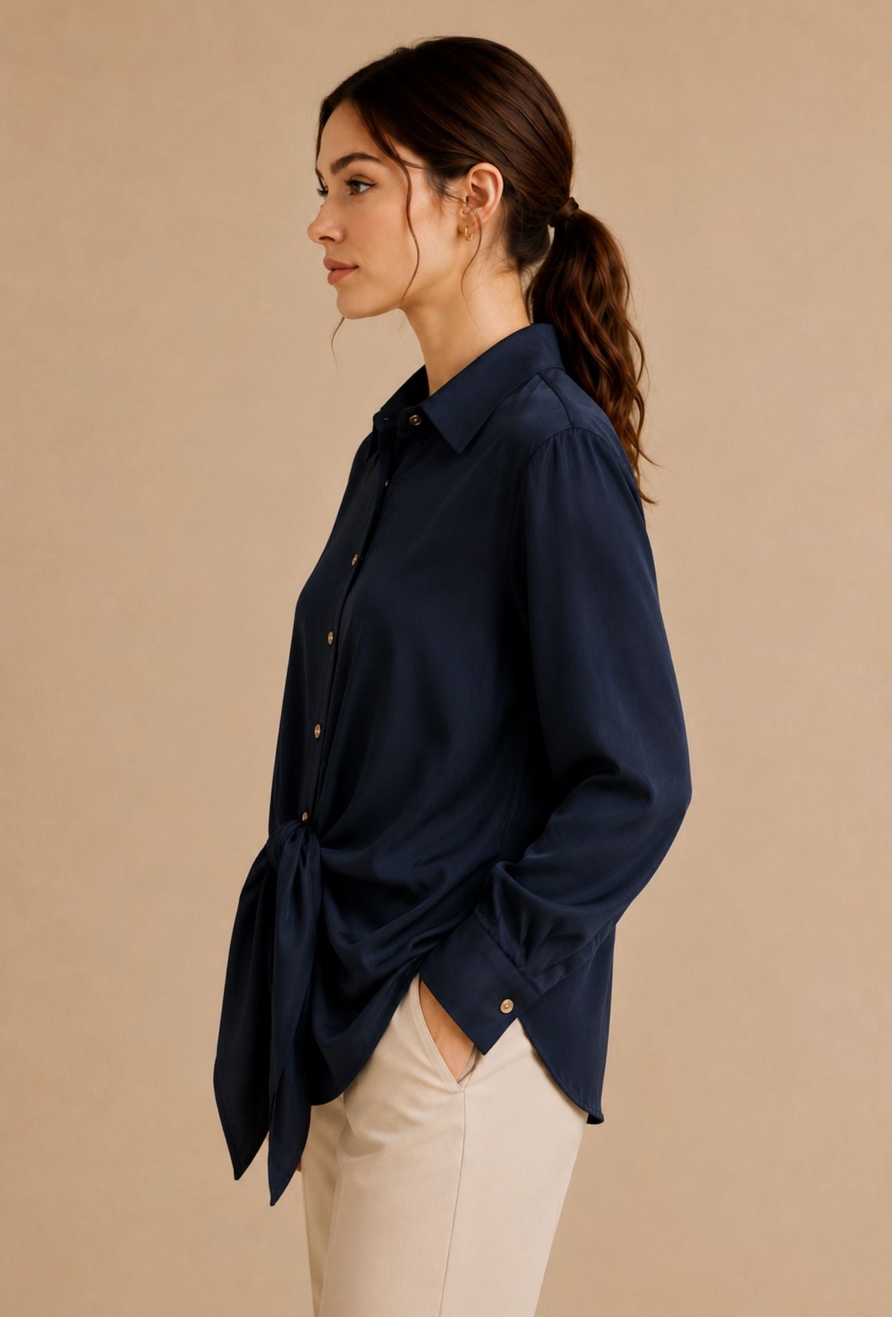 Front Tie Elegant Shirt