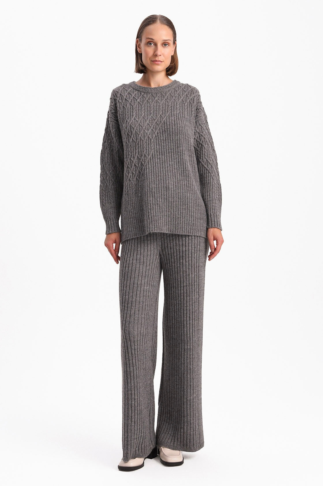 Patterned Knitted Suit