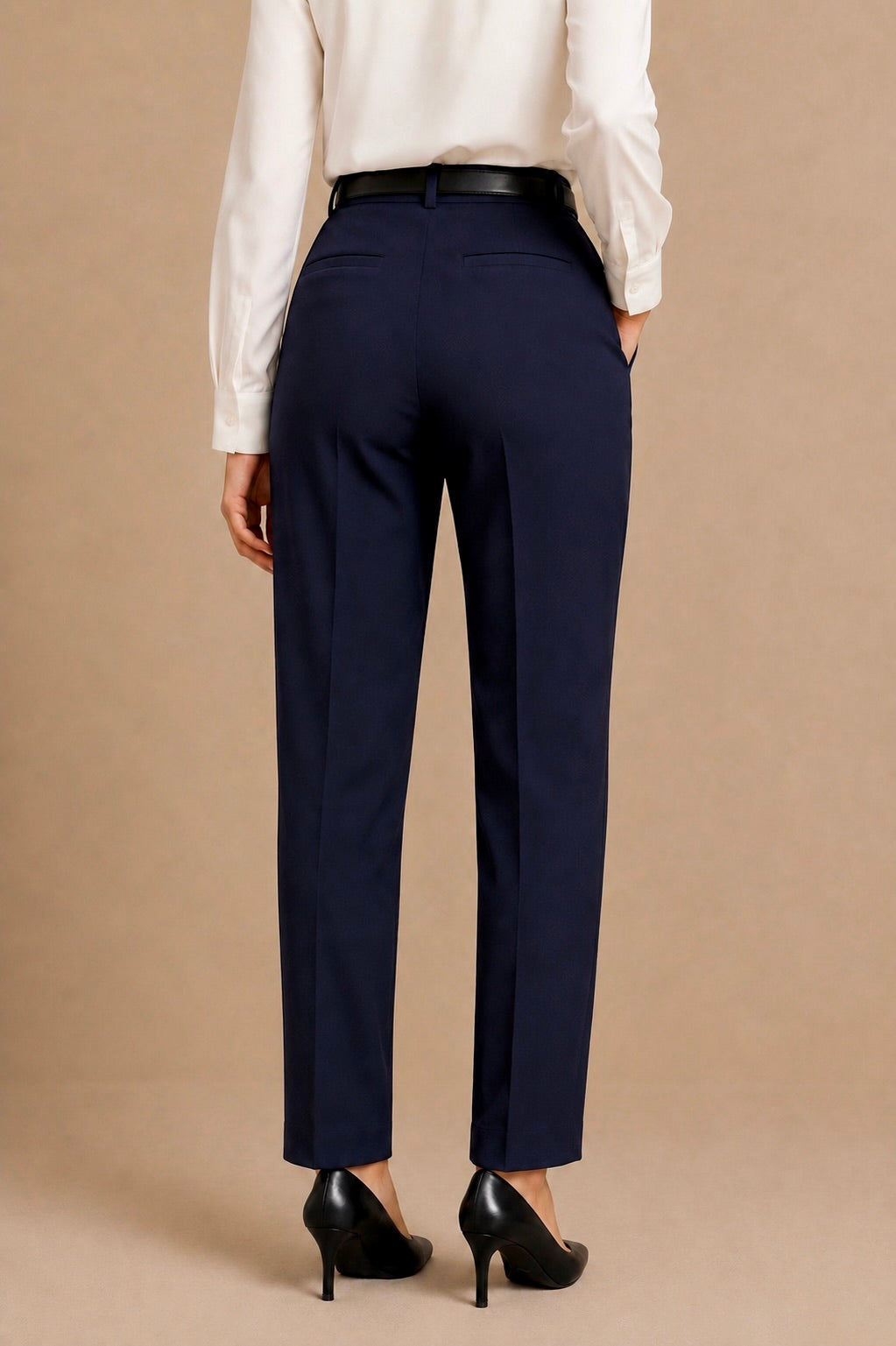 Classic High Waist Trousers with Belt