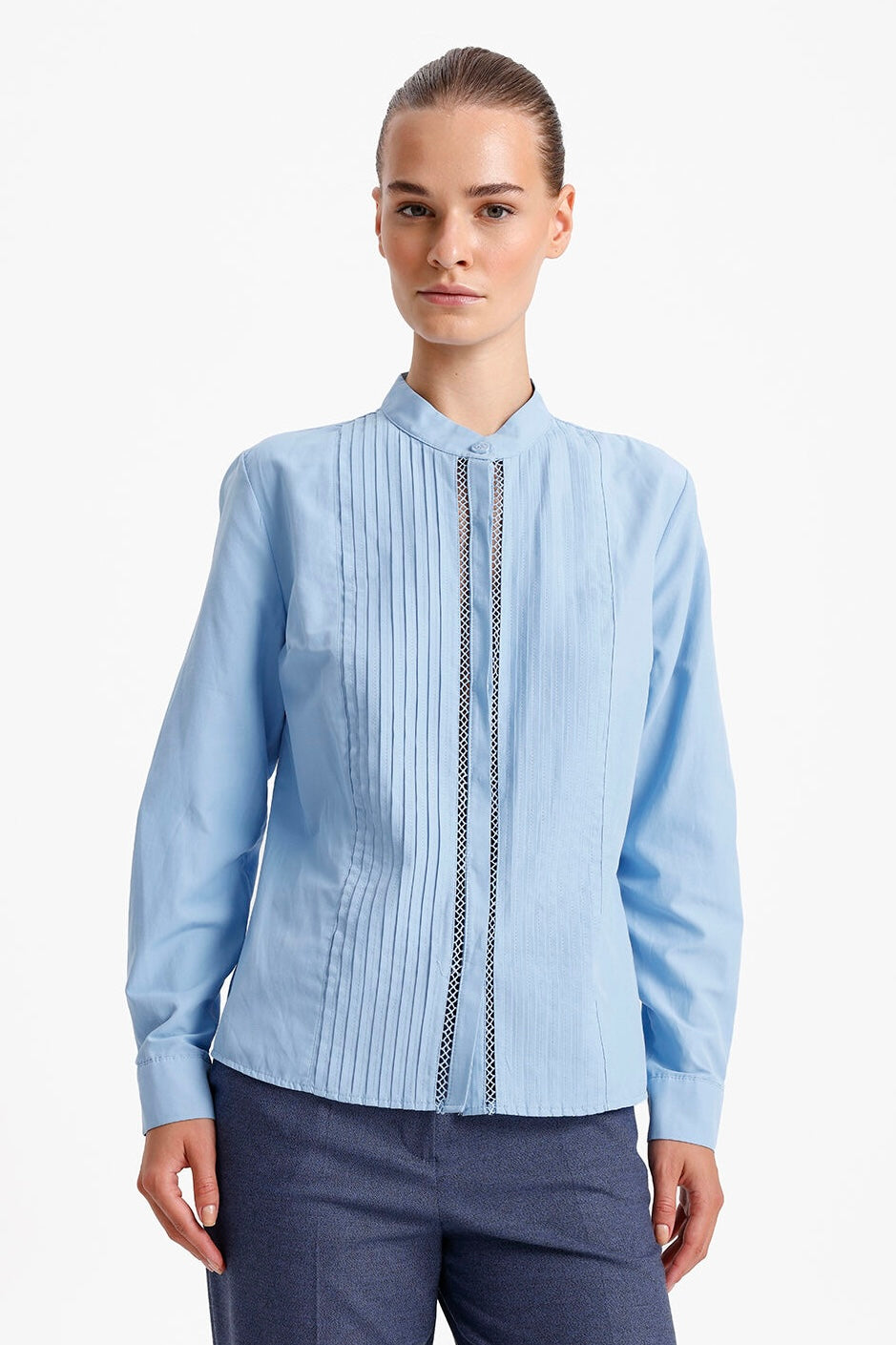 Standard Cut Ribbed Cotton Shirt
