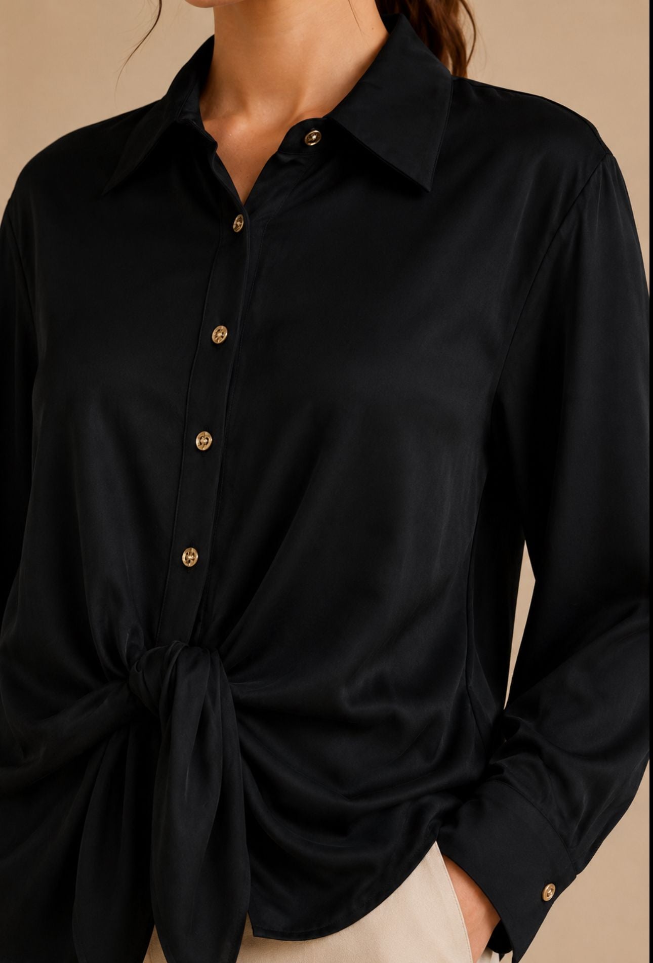 Front Tie Elegant Shirt