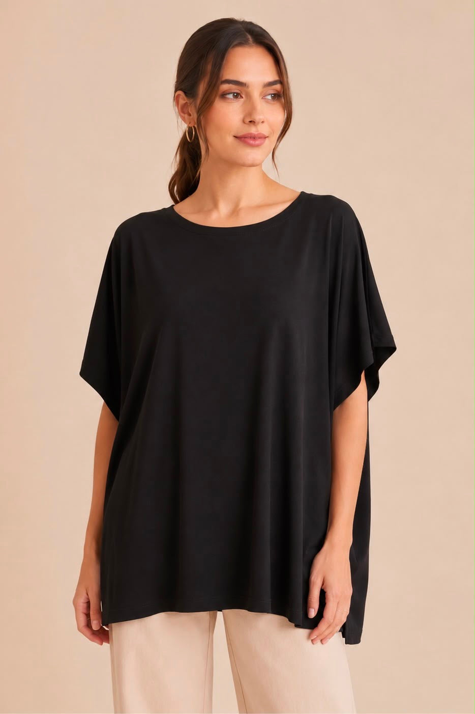 Short Sleeves Plain Blouse