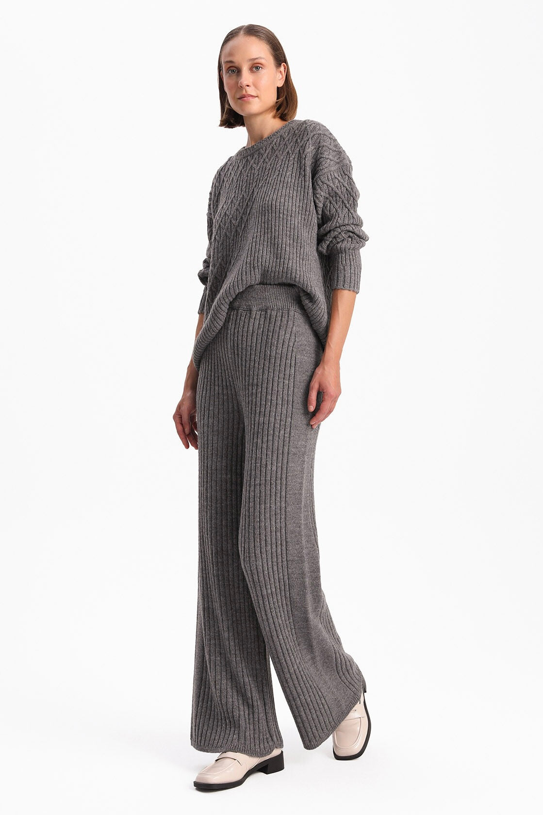 Patterned Knitted Suit