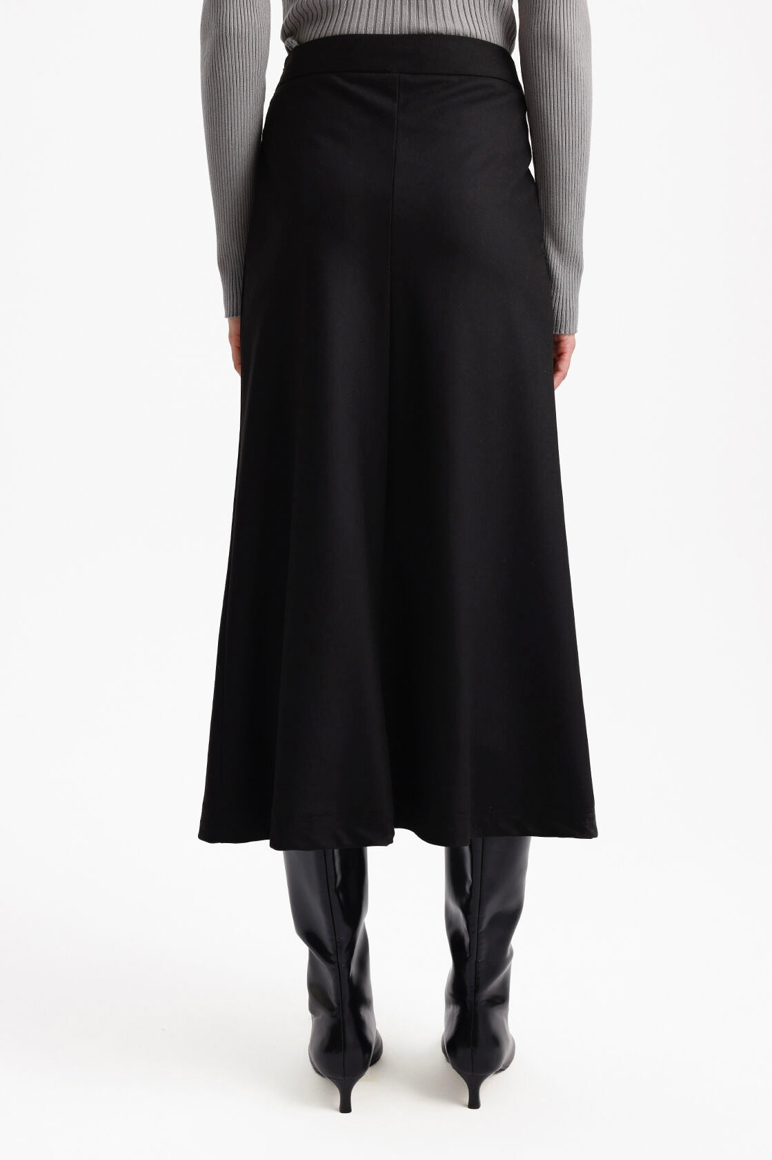 Viscose Maxi Length Bell Skirt