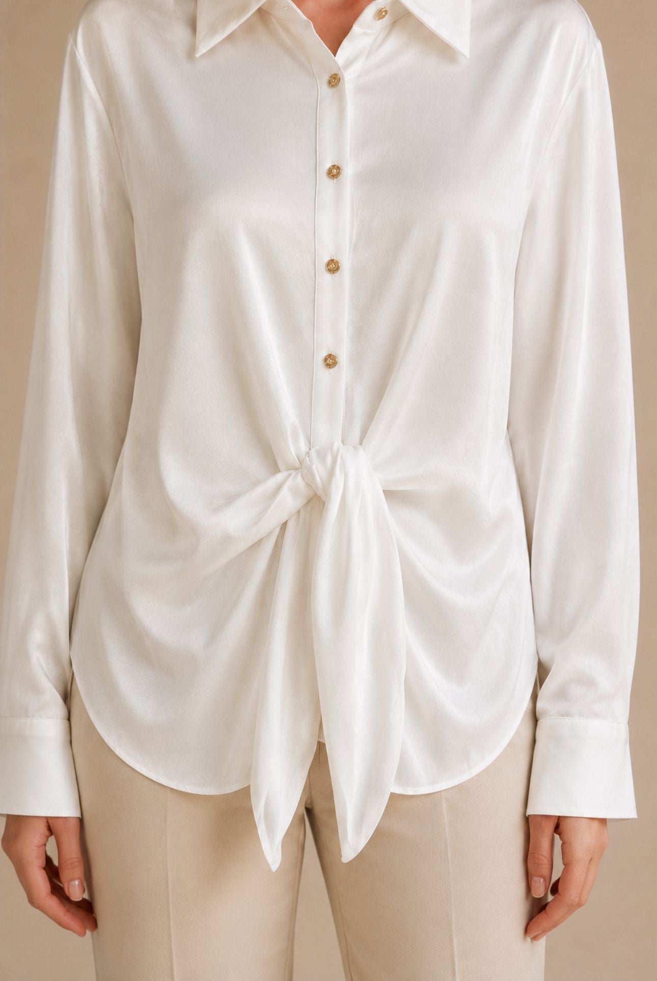 Front Tie Elegant Shirt