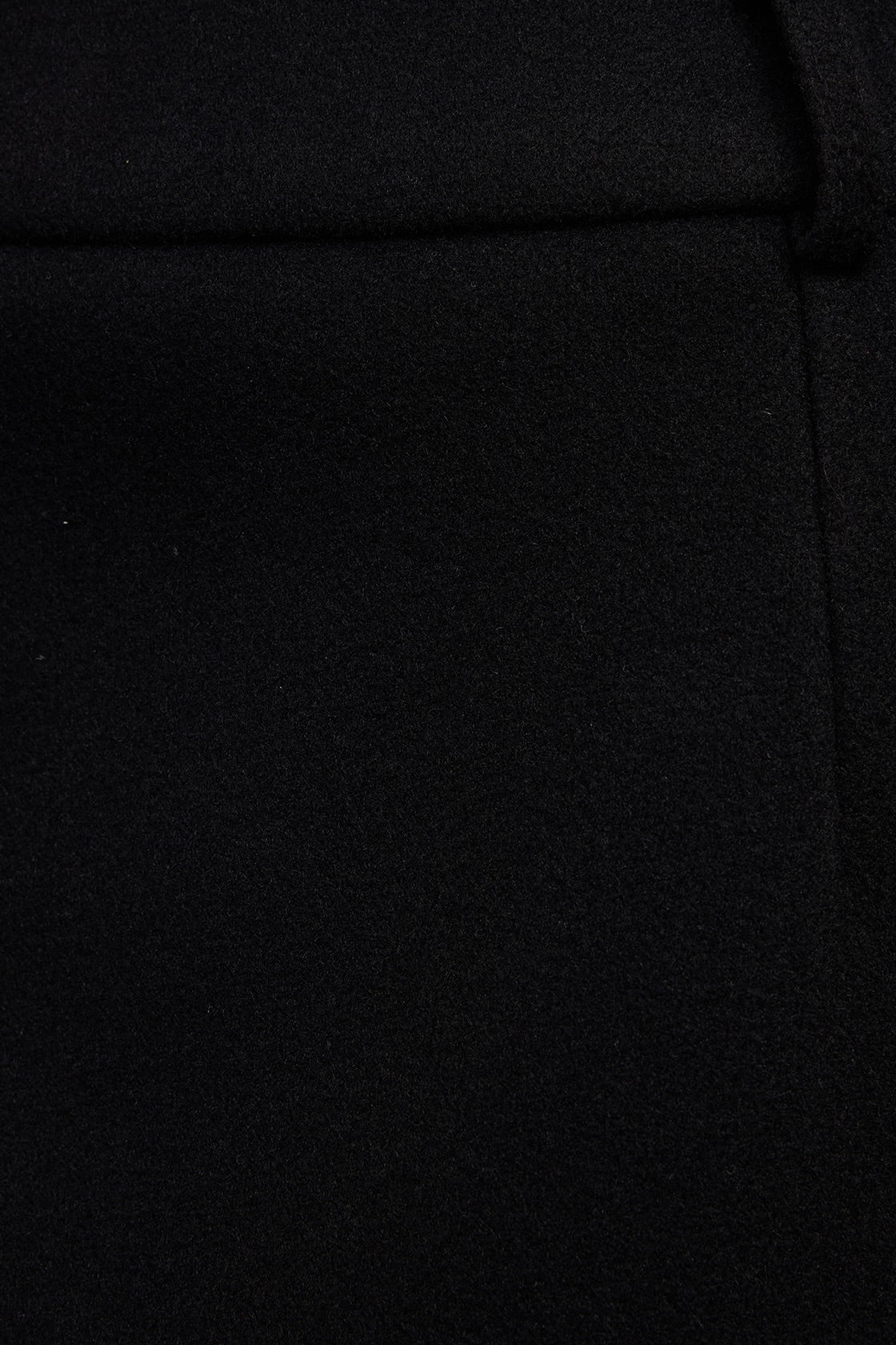 Wool Midi Skirt with Front Slit