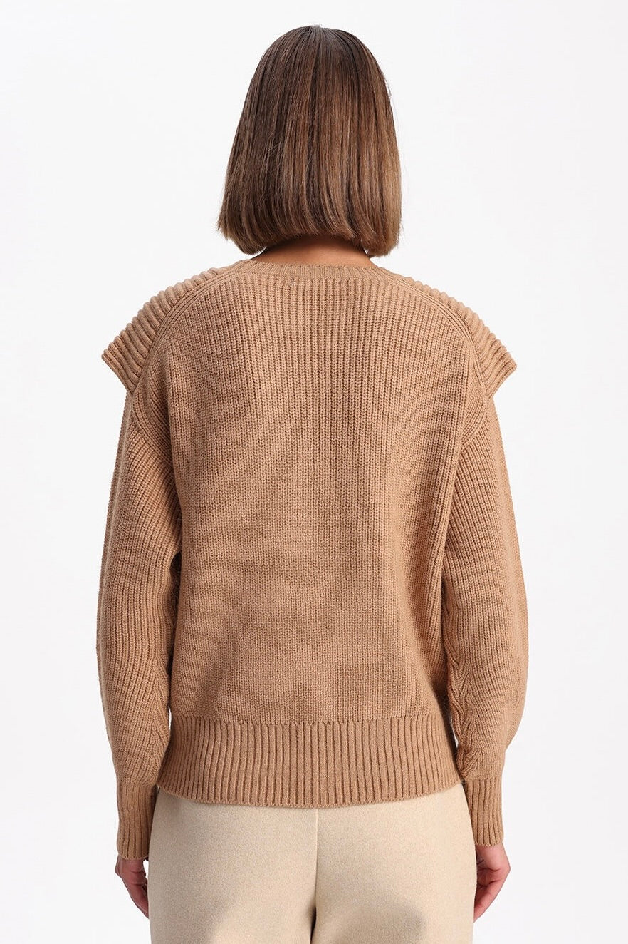 Shoulder Openwork Detailed Knitwear Sweater