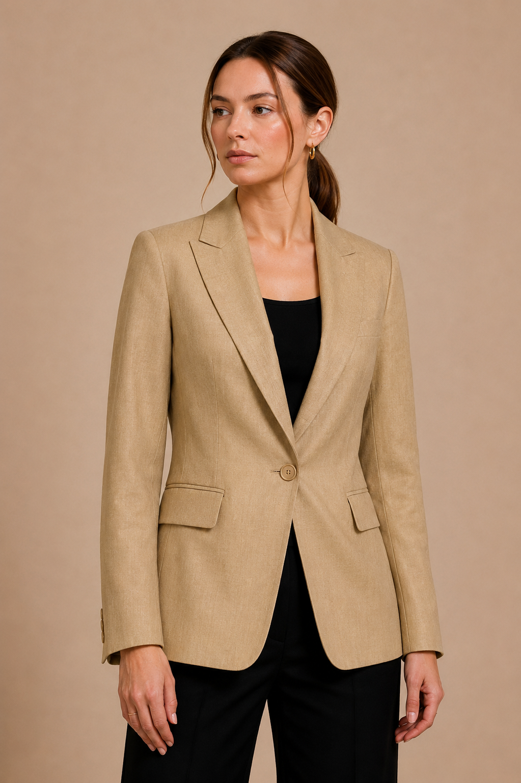 Smart Casual Single Button Tailored Blazer