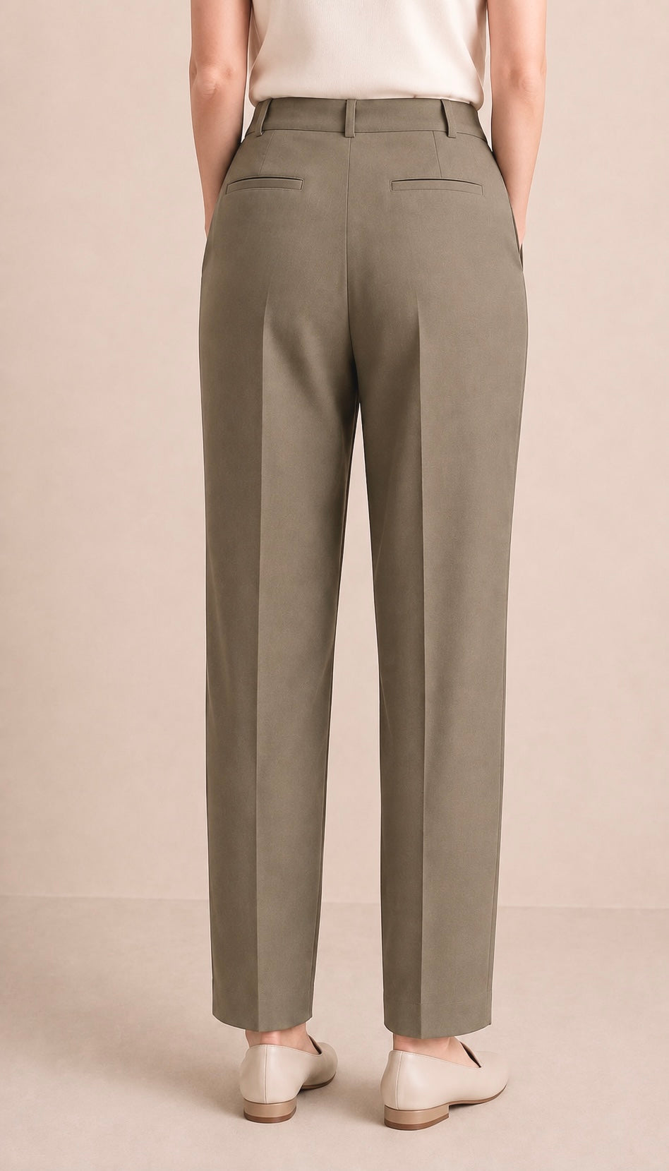 Carrot Cut Viscose Linen Trousers