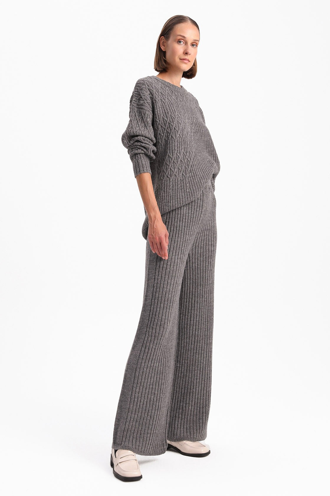 Patterned Knitted Suit