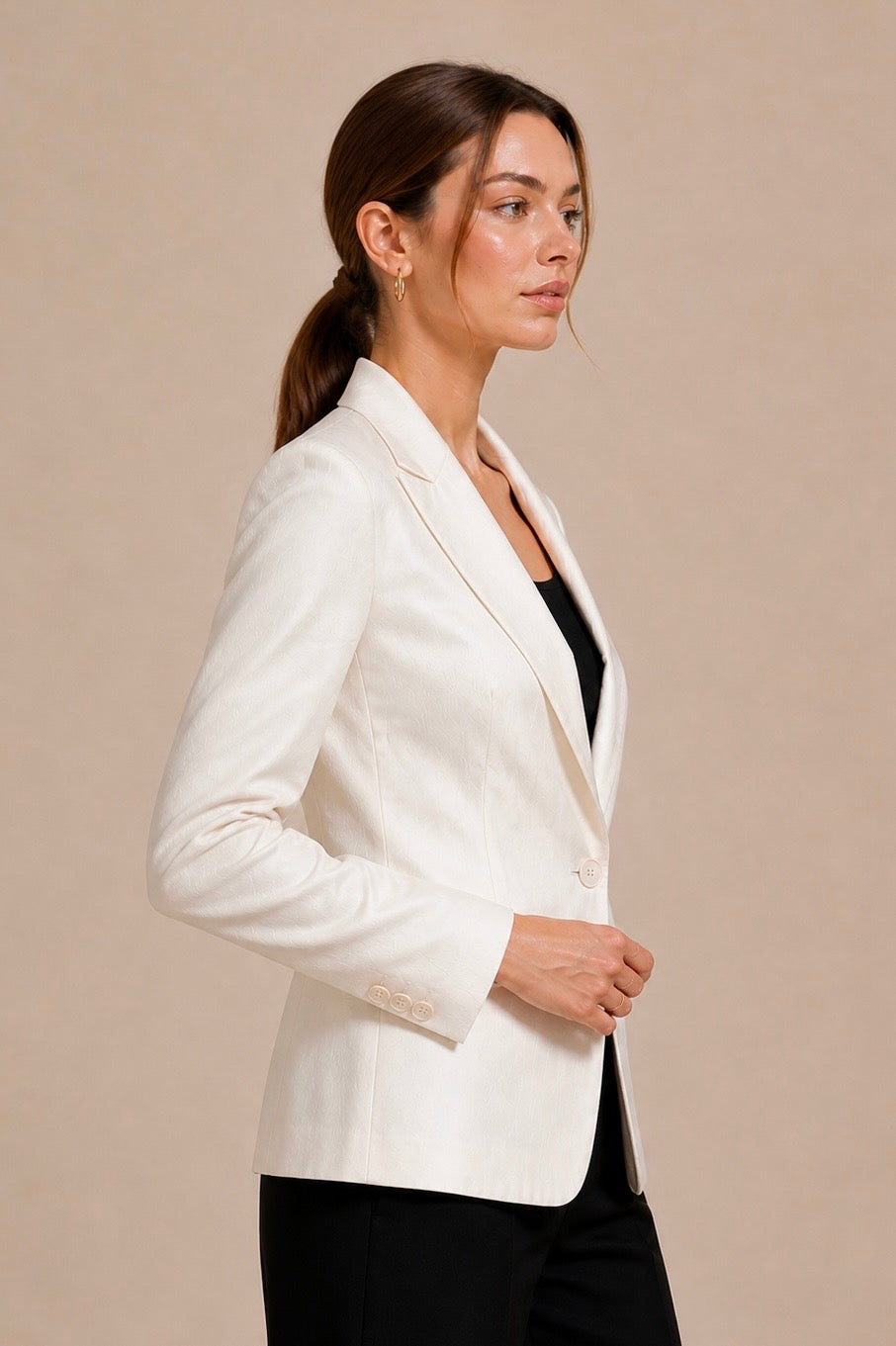 Smart Casual Single Button Tailored Blazer