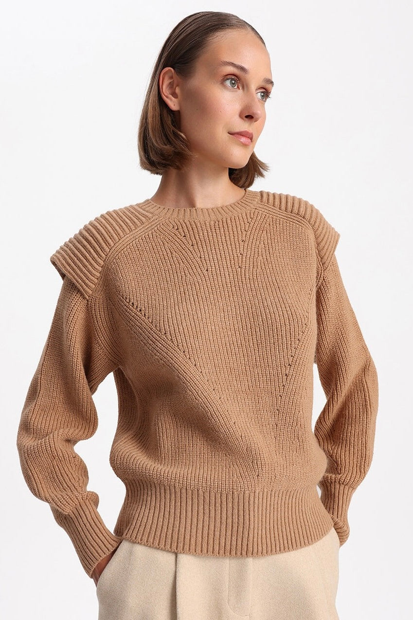 Shoulder Openwork Detailed Knitwear Sweater