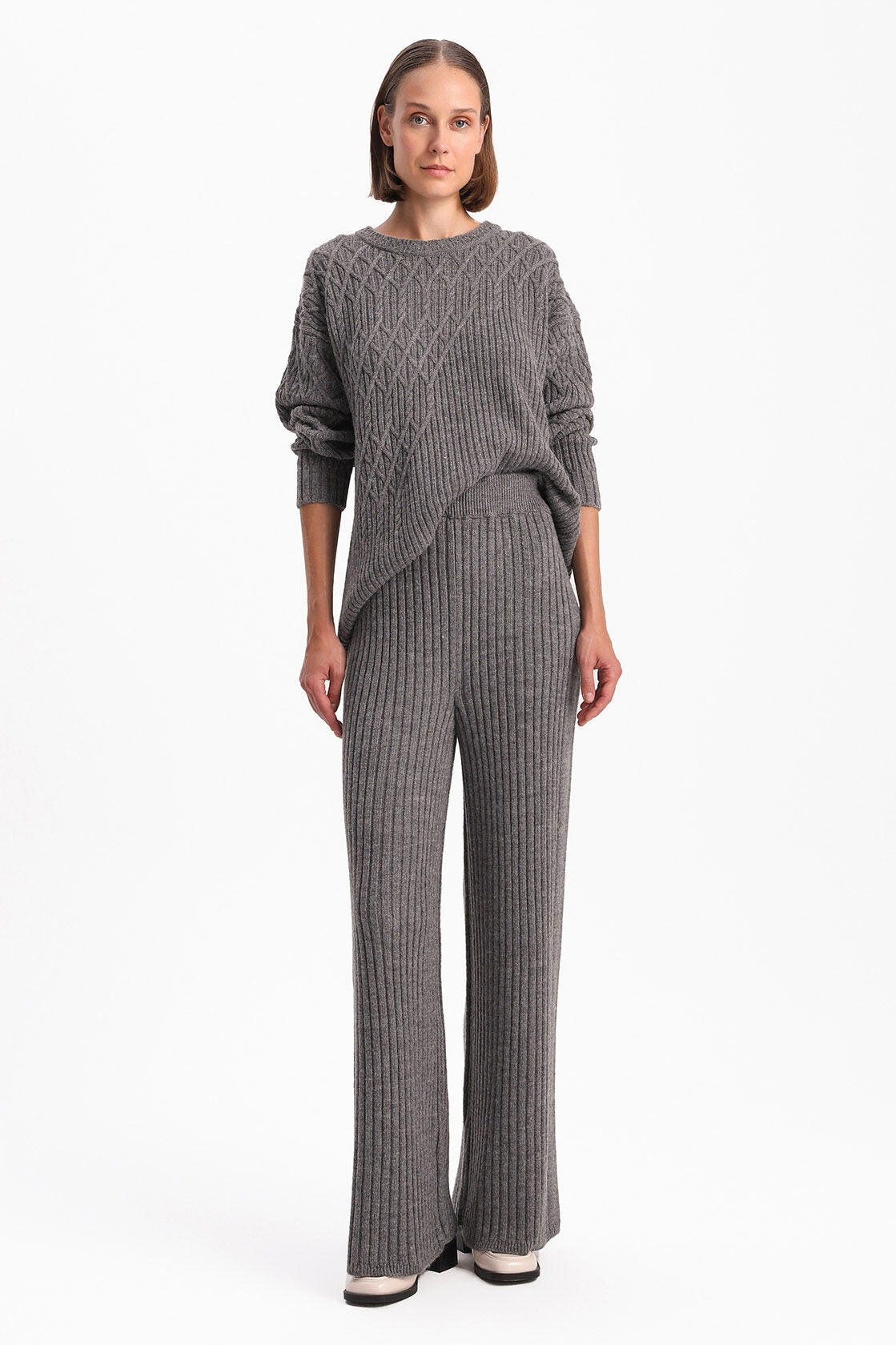 Patterned Knitted Suit