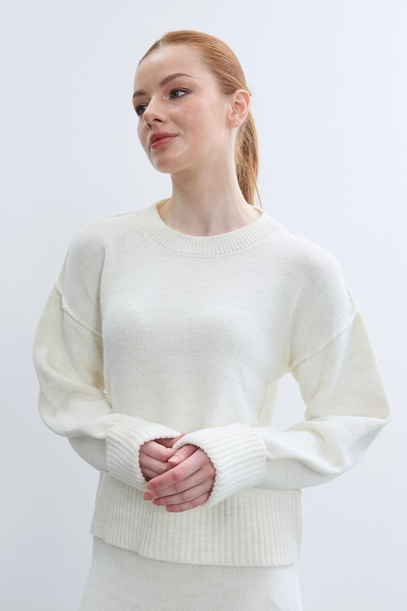 Soft Wool Textured Sweater