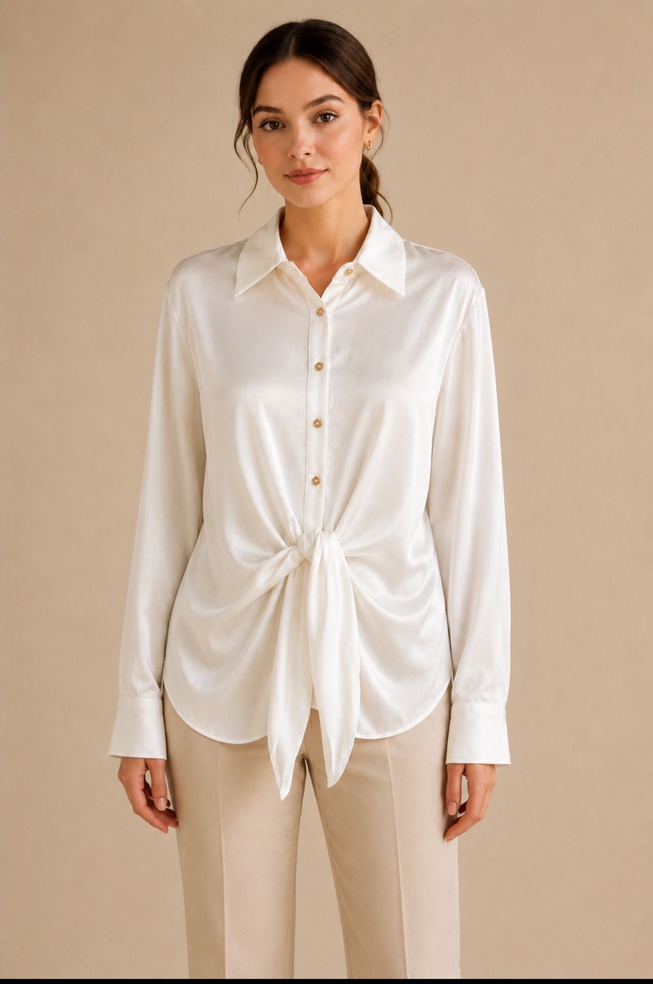 Front Tie Elegant Shirt