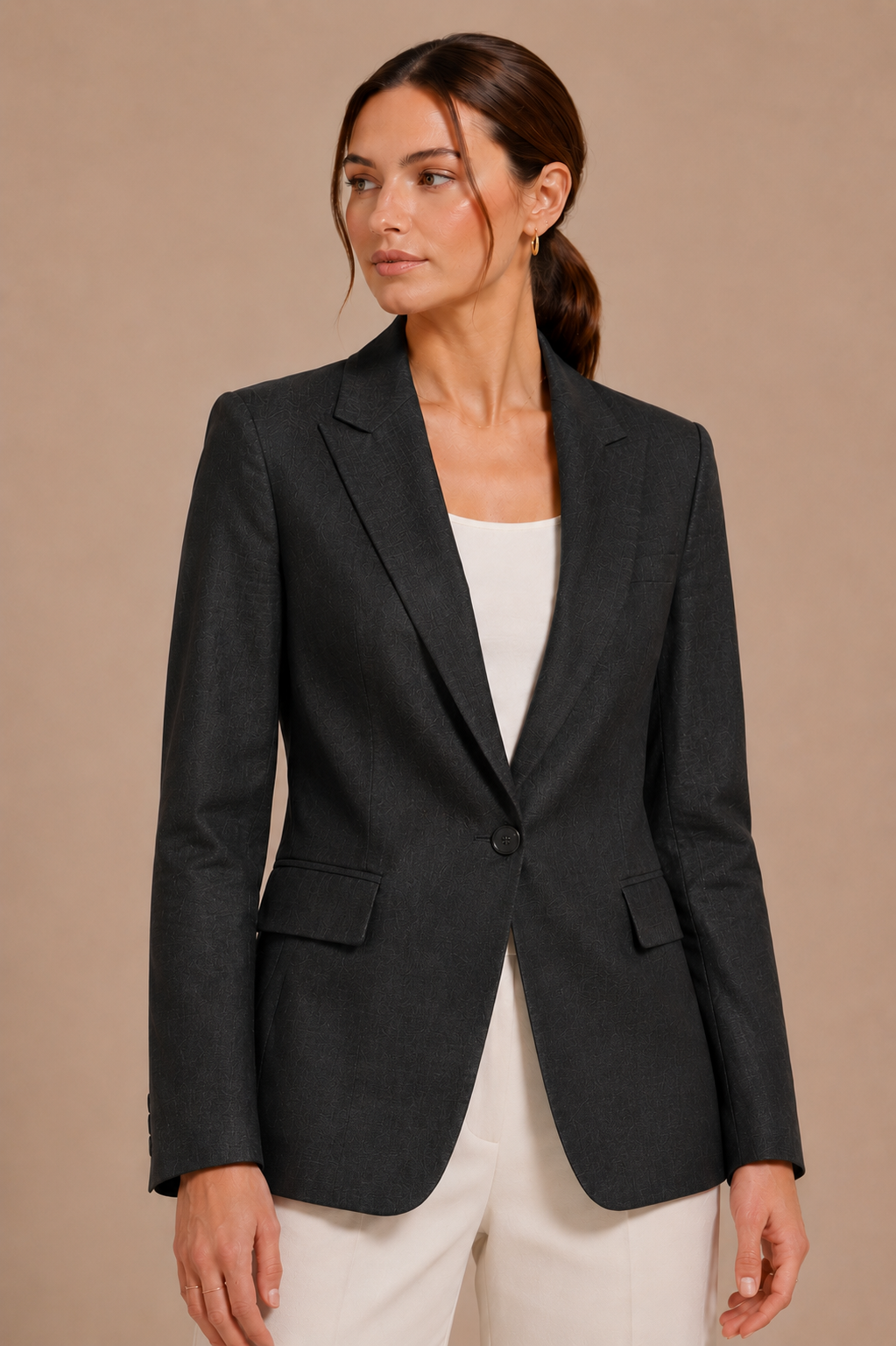 Smart Casual Single Button Tailored Blazer