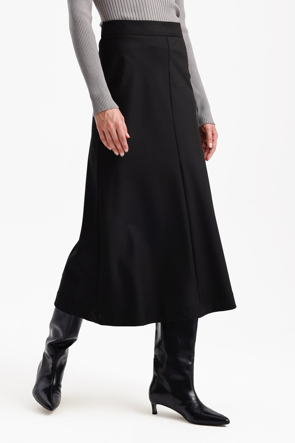 Viscose Maxi Length Bell Skirt