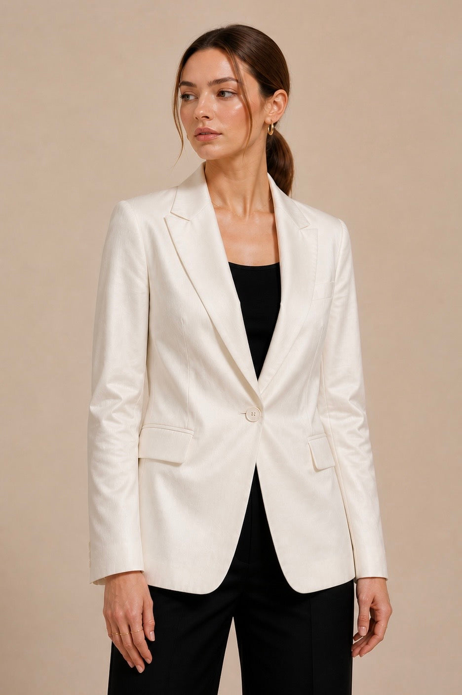 Smart Casual Single Button Tailored Blazer
