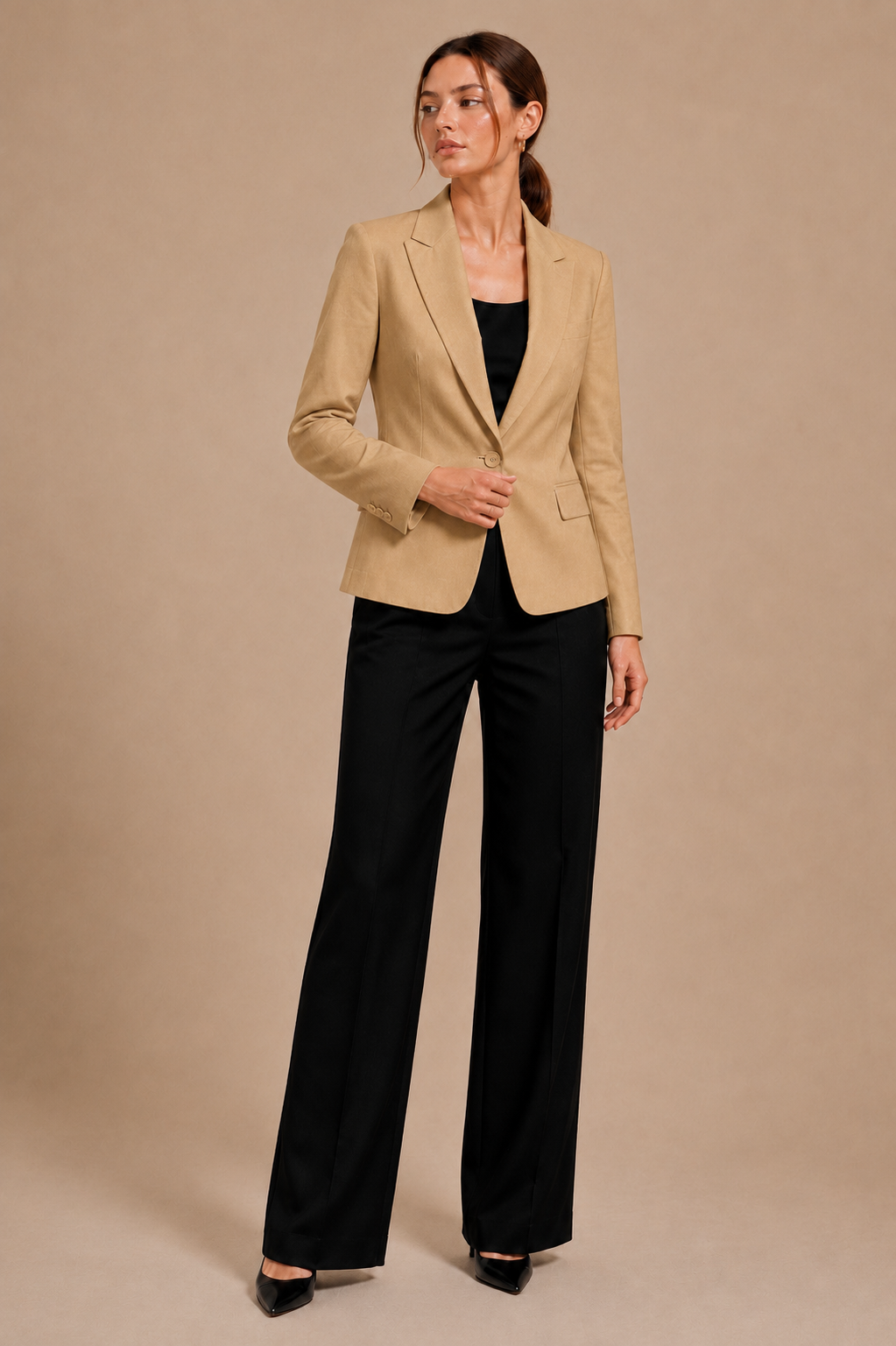 Smart Casual Single Button Tailored Blazer
