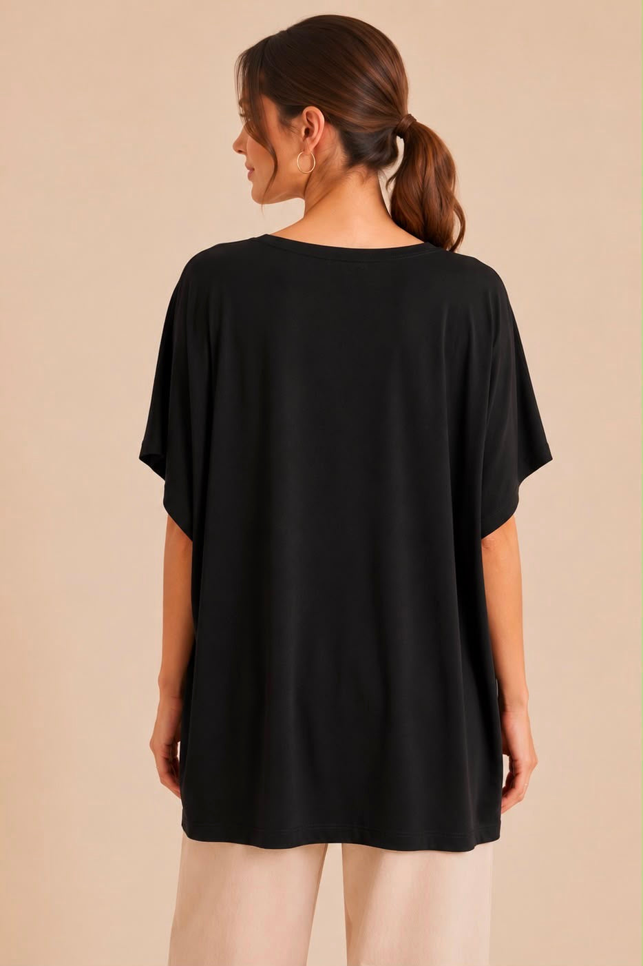 Short Sleeves Plain Blouse