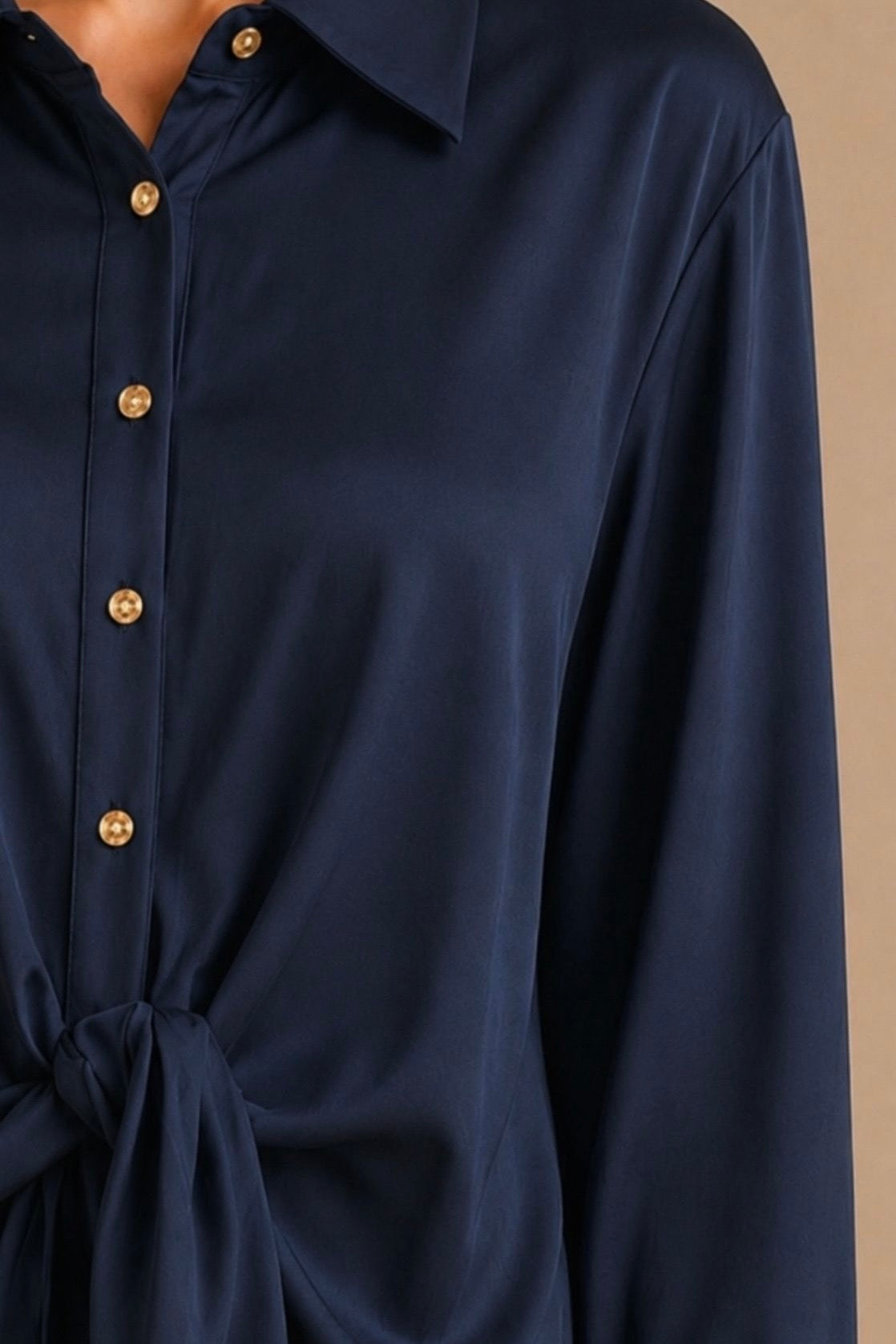 Front Tie Elegant Shirt