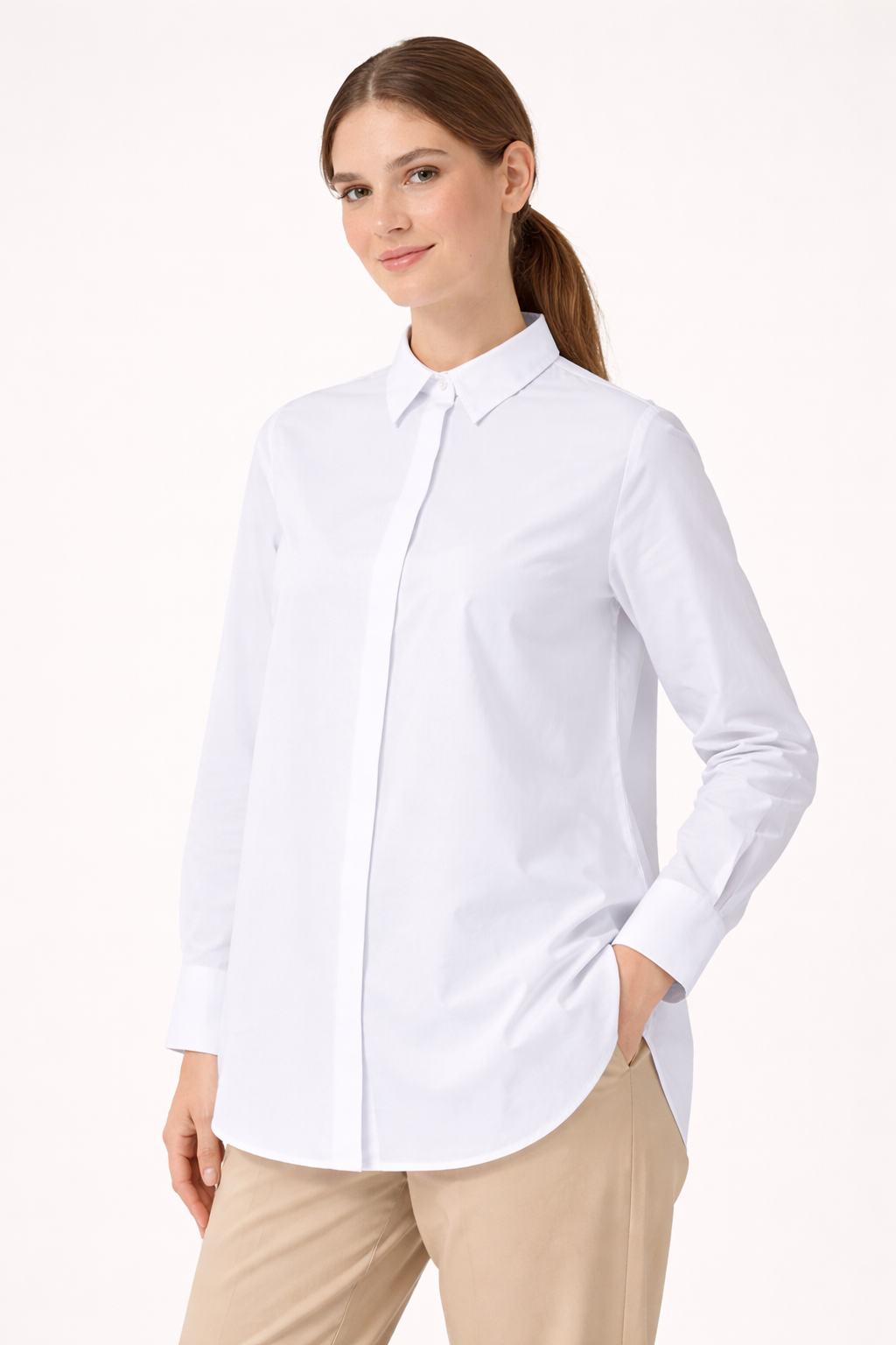 Essential Cotton Long Shirt