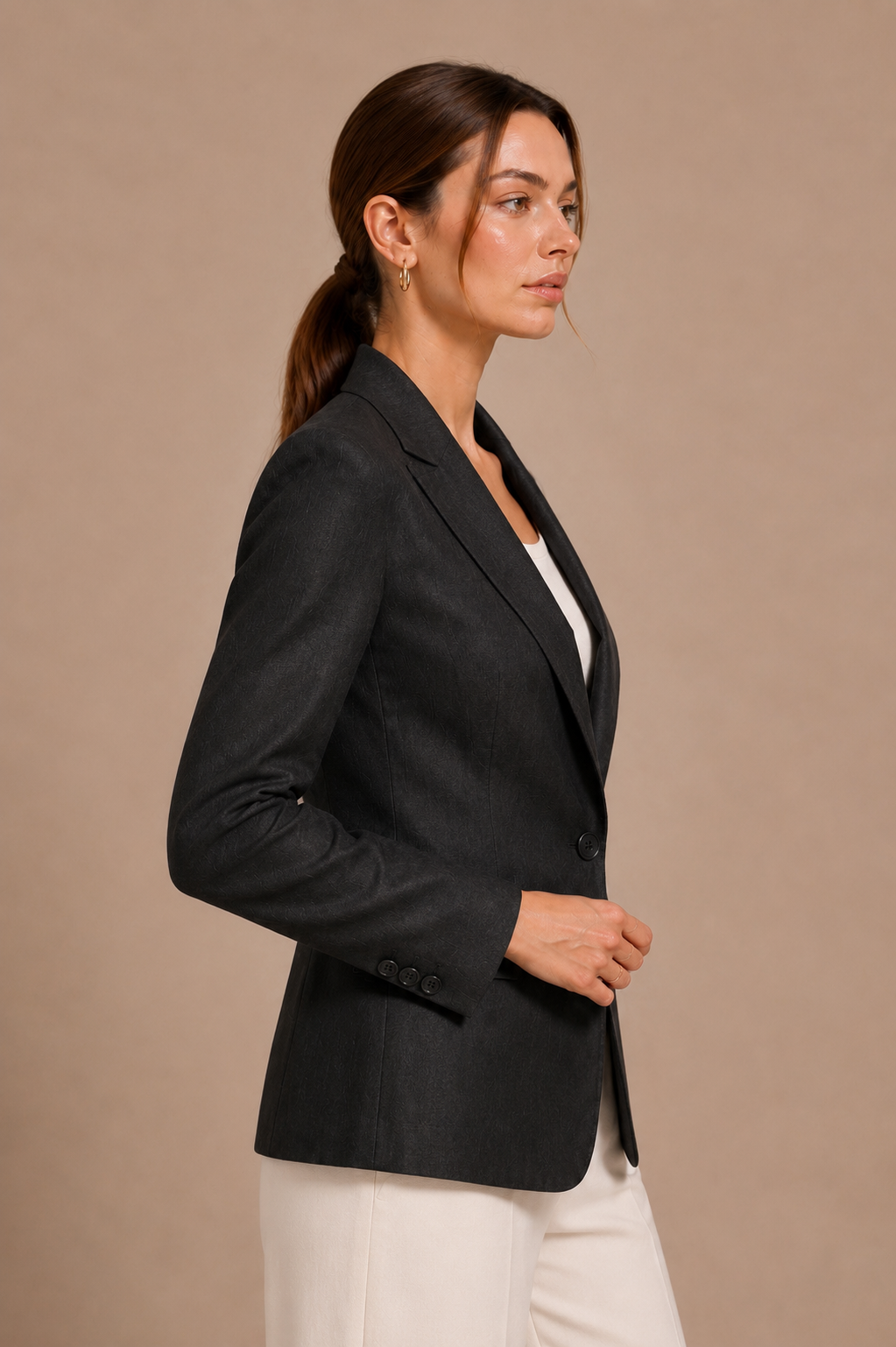Smart Casual Single Button Tailored Blazer