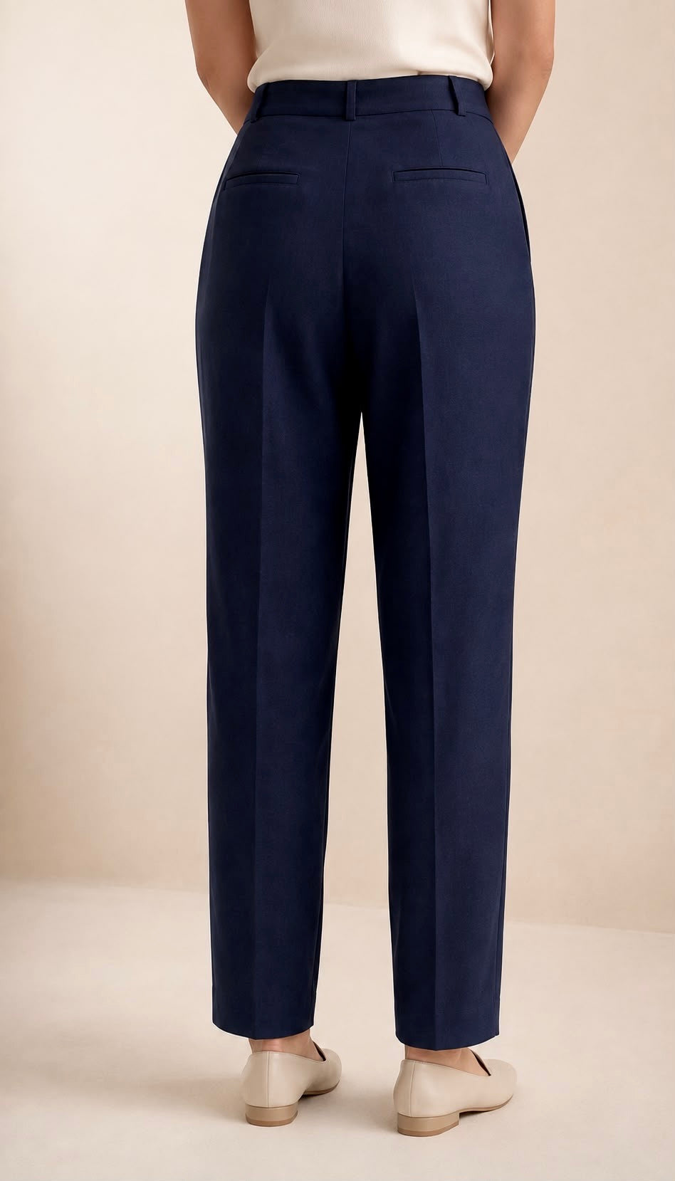 Carrot Cut Viscose Linen Trousers