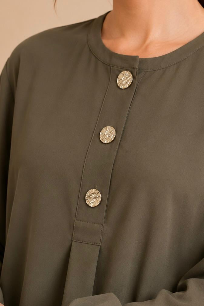 Button Detail Blouse