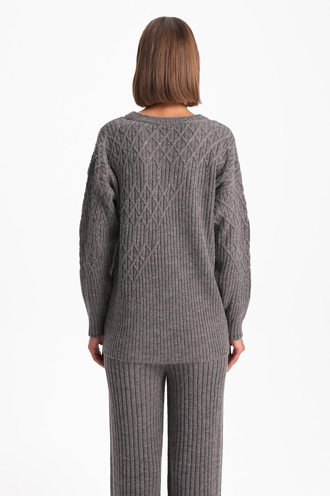 Patterned Knitted Suit